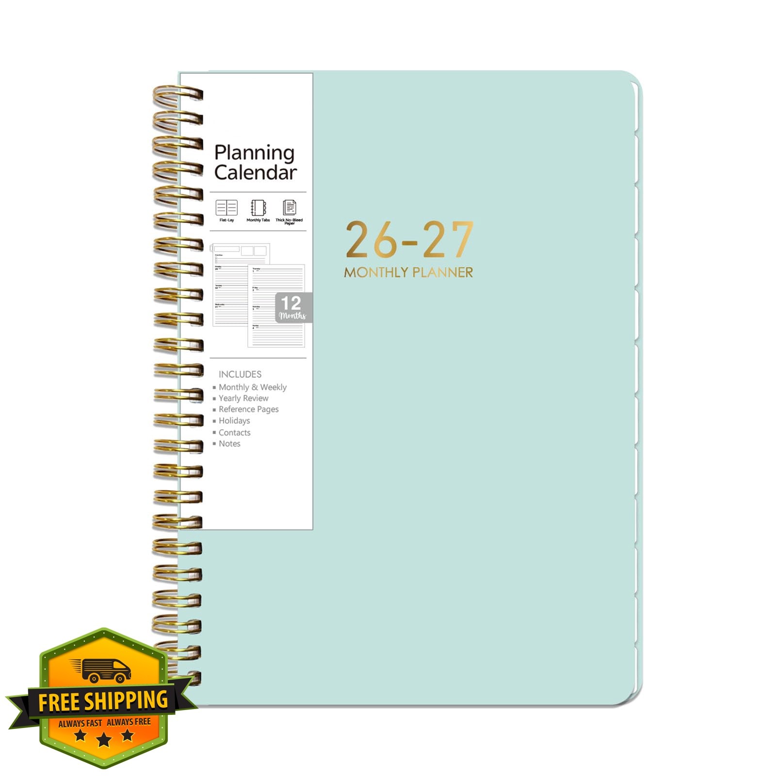 Dayvorax Turquoise 5.7″x8.3″ 2026-2027 Planner