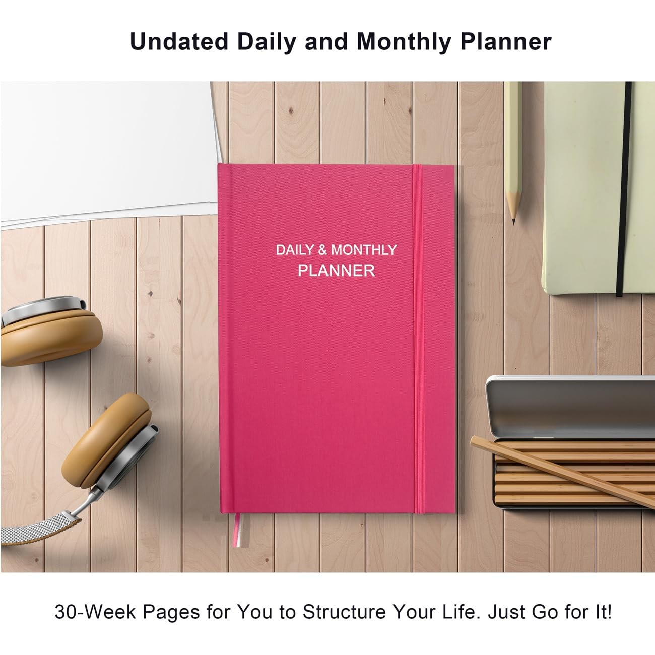 Daily & Monthly Planner for 2026 or Anytime – ADHD Planner Two Pages Per Day,…