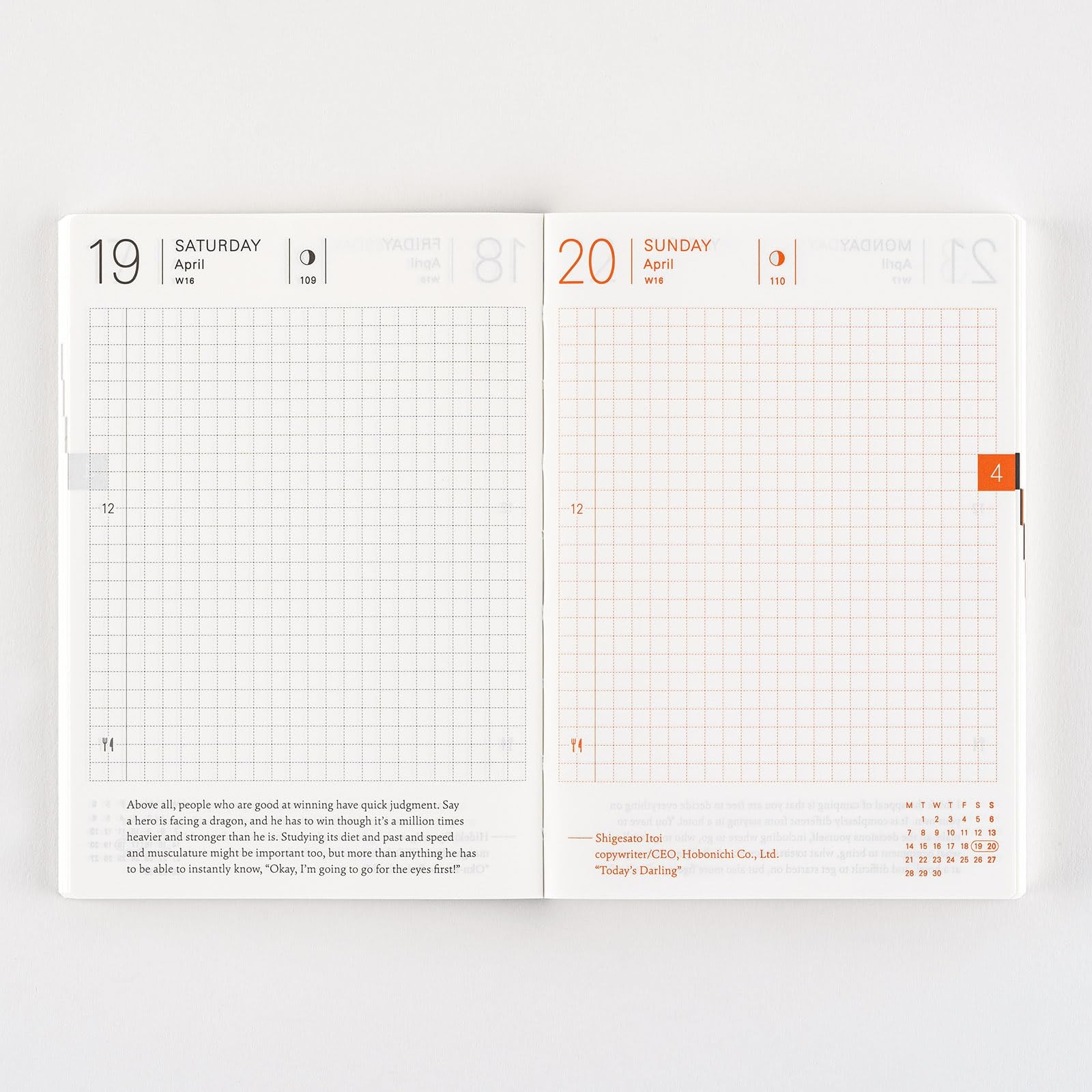 Hobonichi Techo 2025 Original Planner A6 English Version January Monday Start