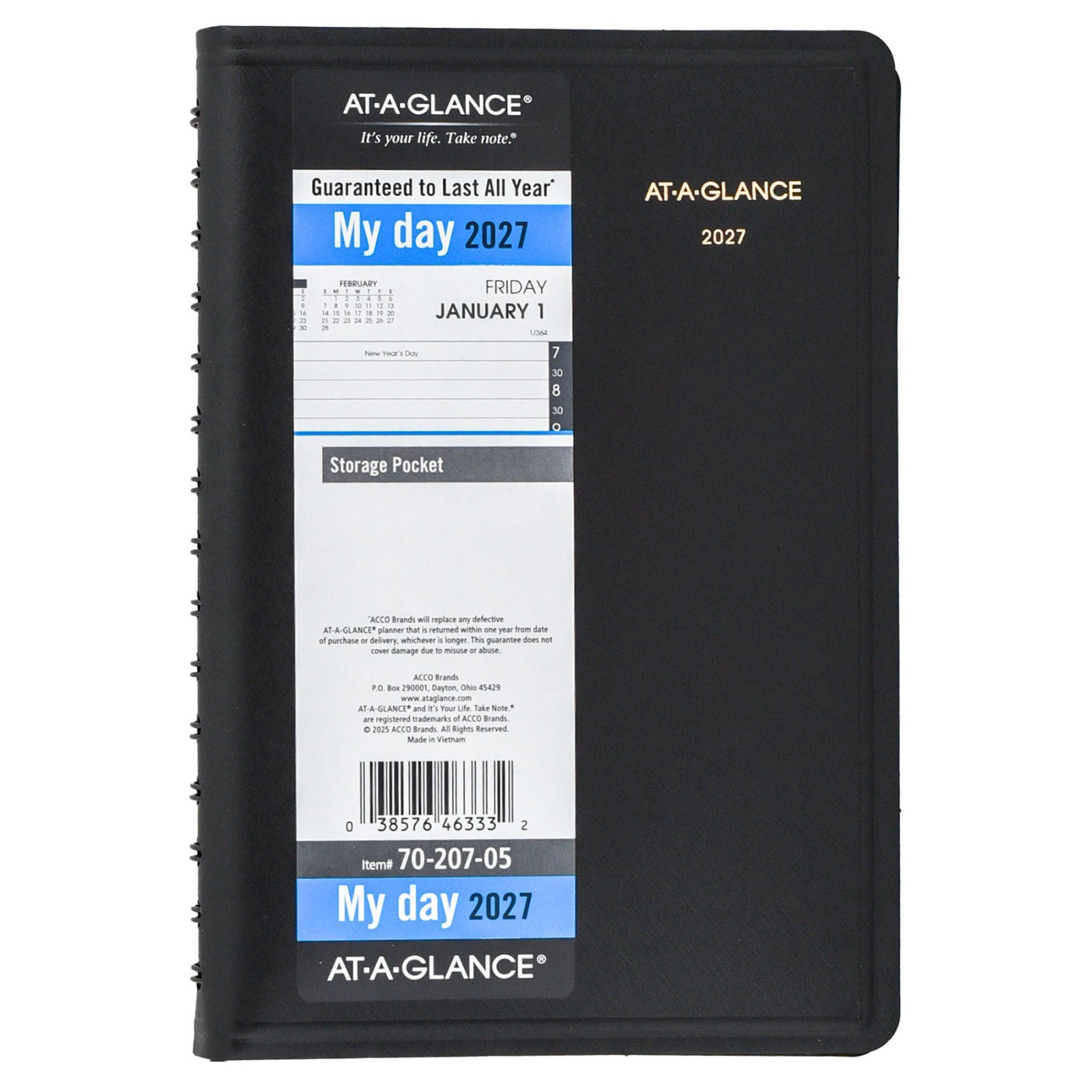 2026 At-A-Glance 70-207-05 Daily Appointment Book, 5 x 8″