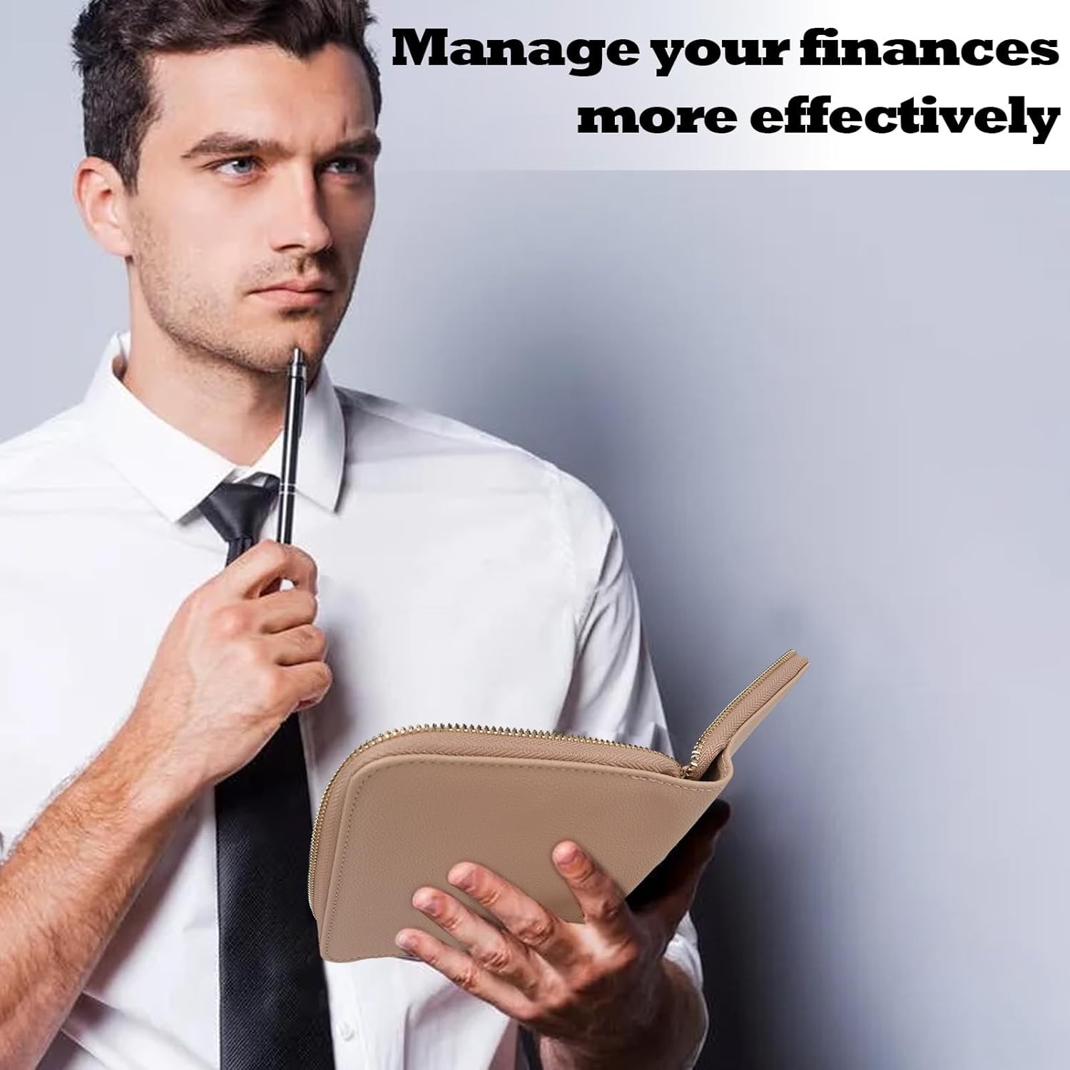 A7 Leather Budget Binder, Cash Envelopes System Budgeting Wallet, Money Organize