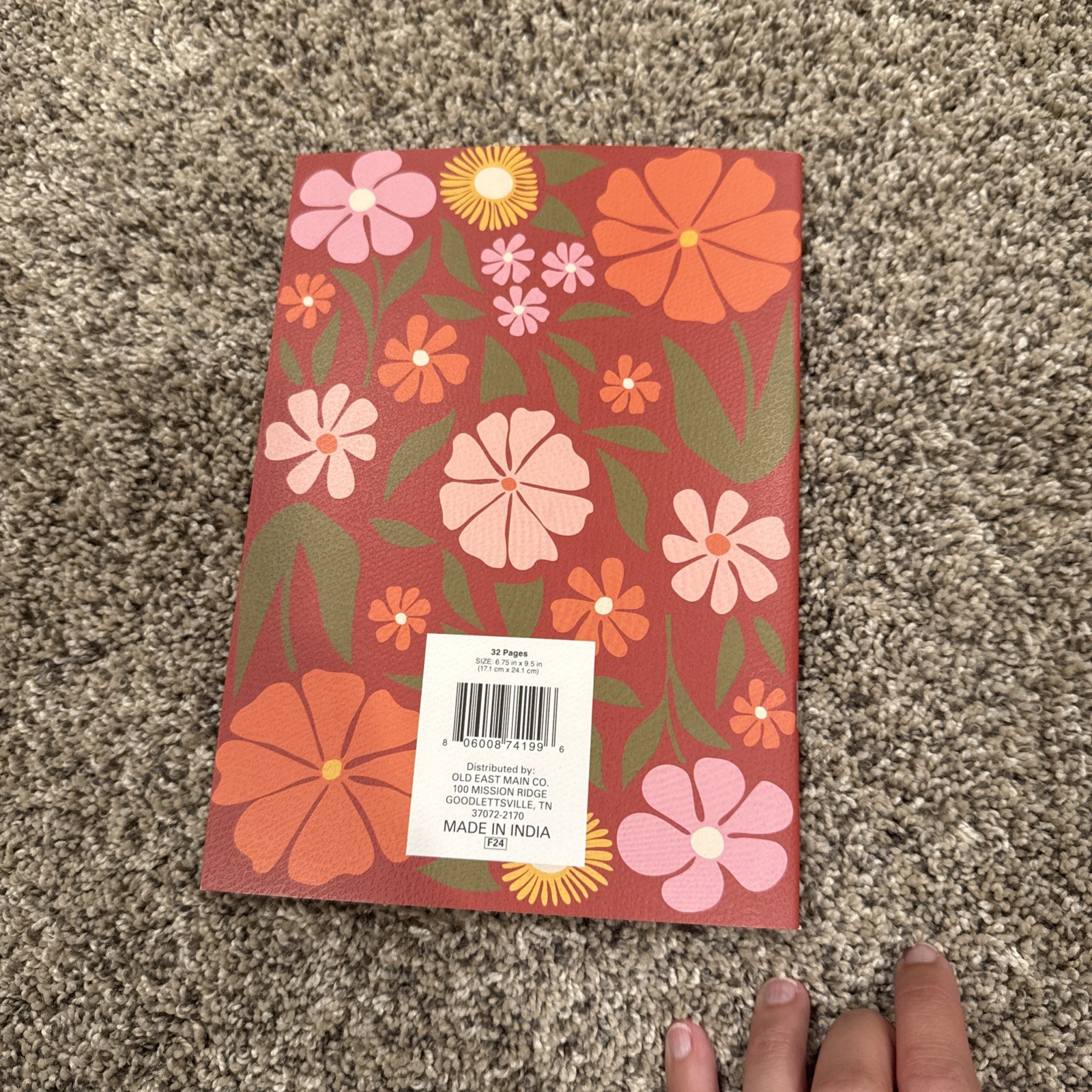 2025 Floral Cover Planner And Agenda 32 Pages 6.75” X 9.5” Inches Paperboard