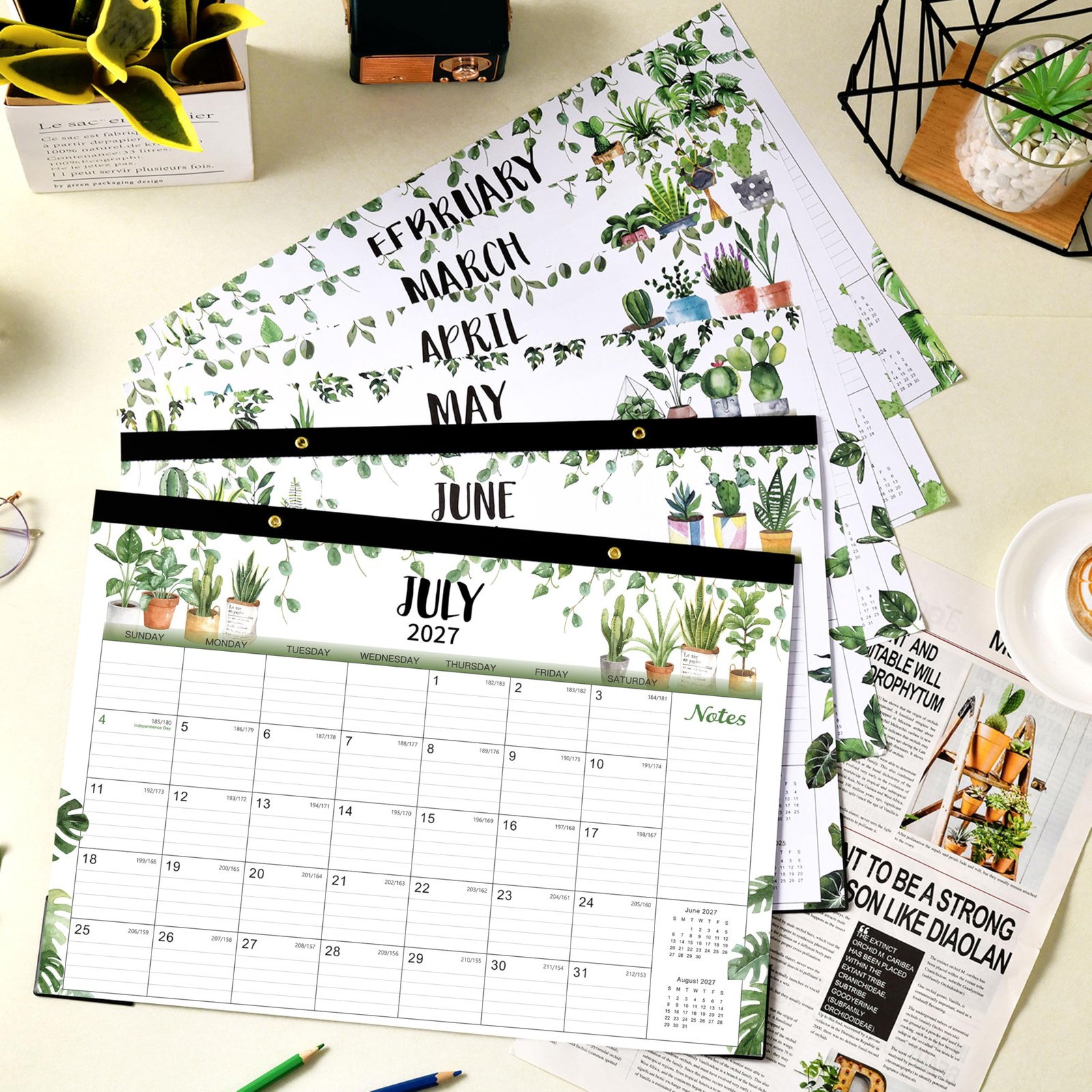 Desk Calendar 2026-2027 – Calendar, 18 Monthly Desk/Wall…