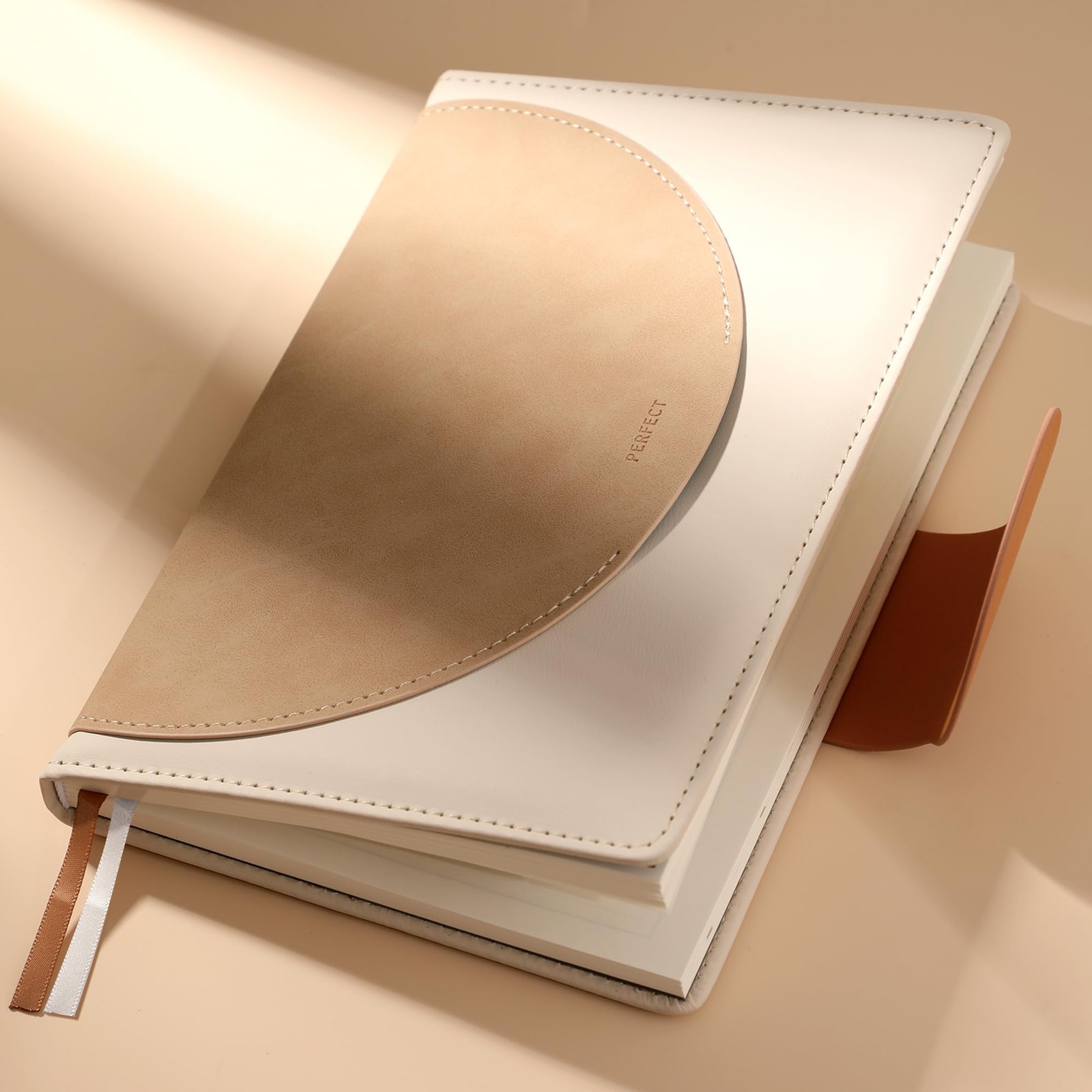 CAGIE Lined Journal for Women, 100GSM Leather Journals 5.9 x 8.59 in, Brown