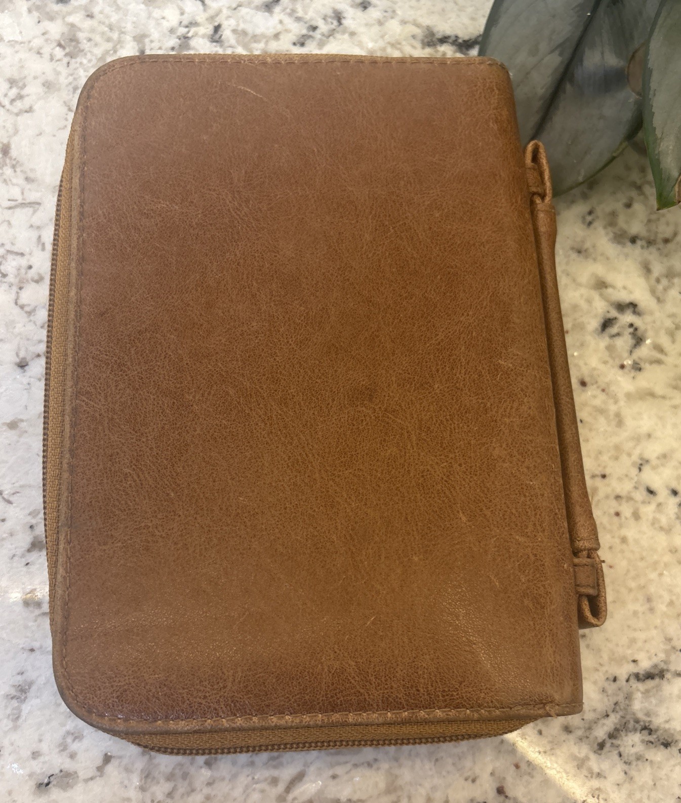 Franklin Covey? Compact Brown Leather Planner Organizer Wallet Binder READ