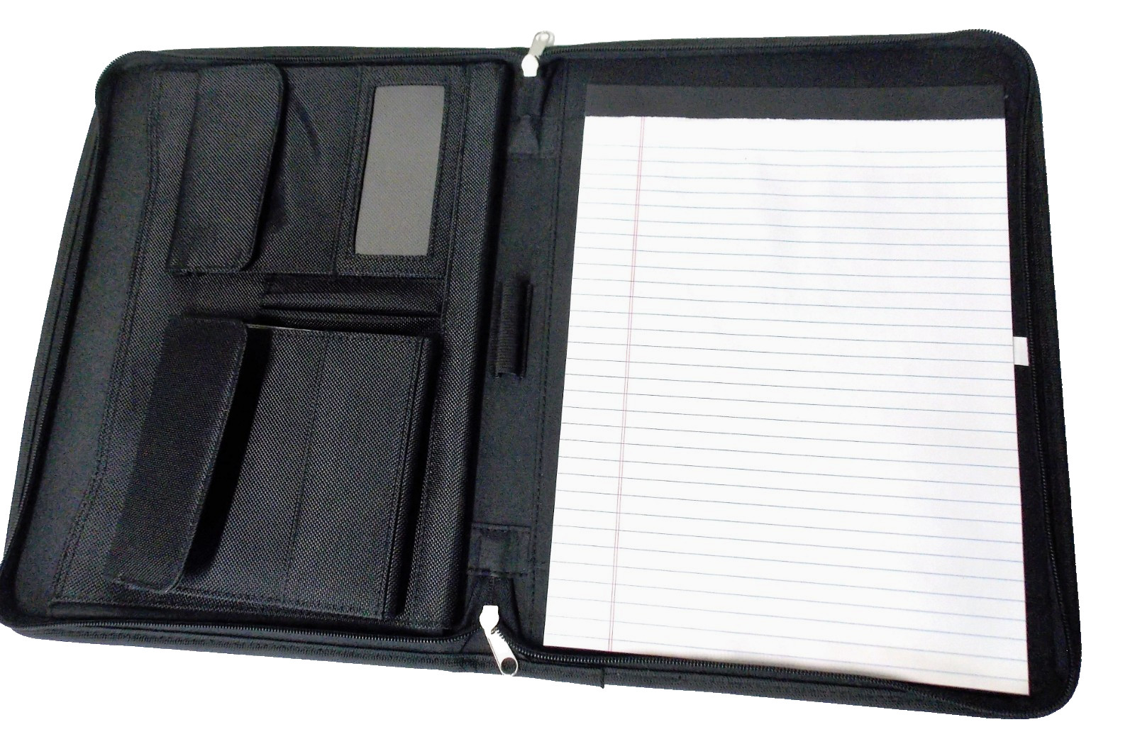 Zippered Business Padfolio 8-1/2 x 11 w/Music Removable Attaching CD Holder
