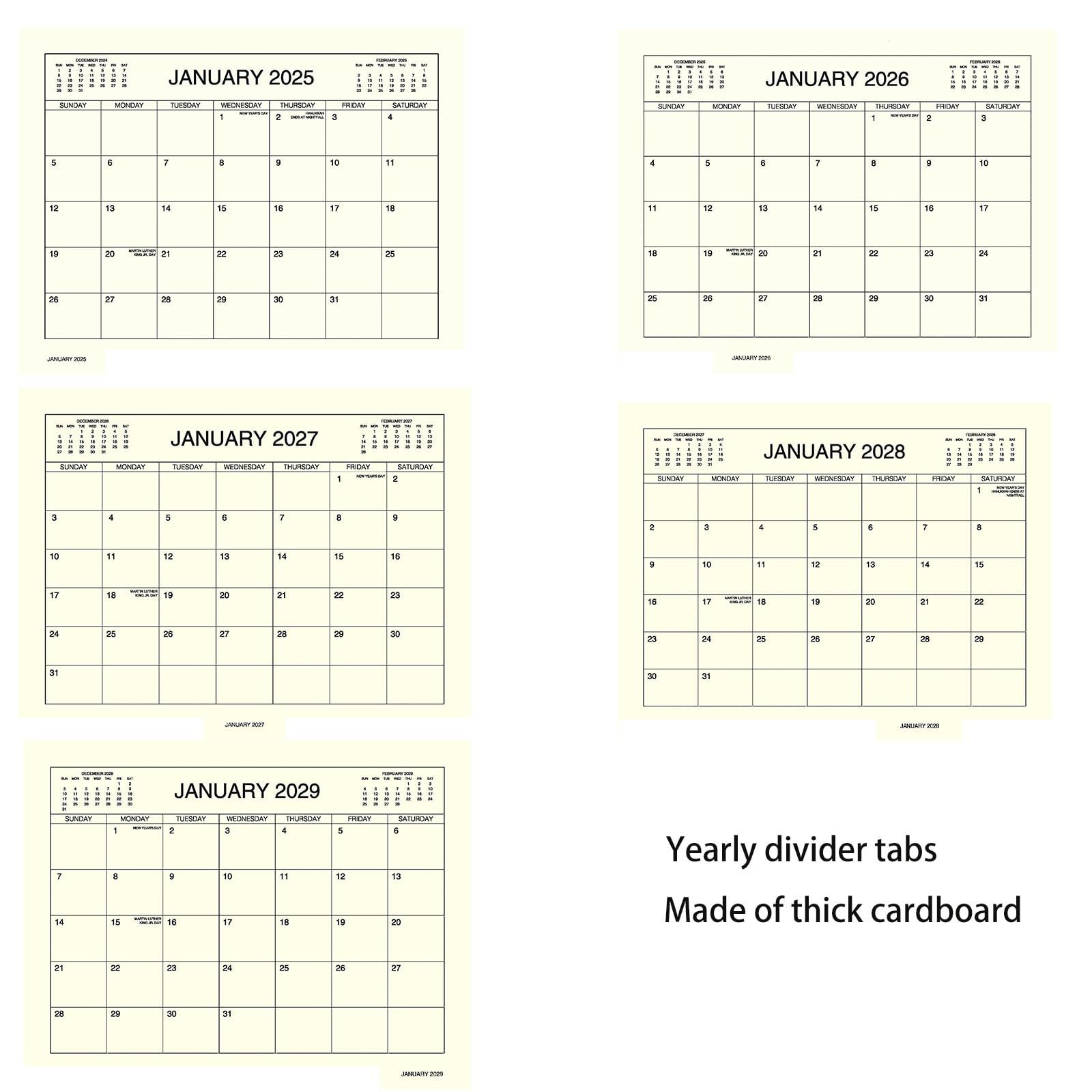 Calendar Planner (Blue, 2025/2029,5 Years,61 Pages)