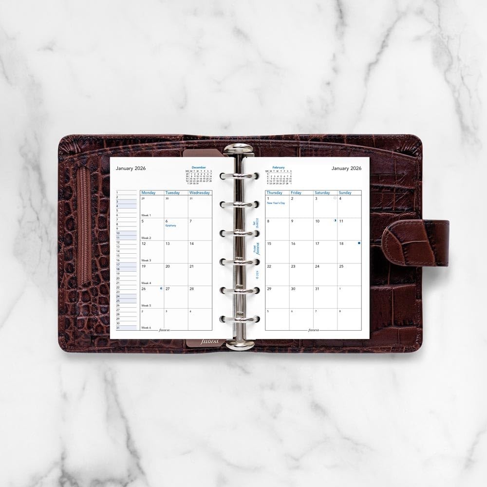 C68210-26 Pocket Size 4-3/4×3-1/4 Inch Month-To-View Calendar Diary Refill