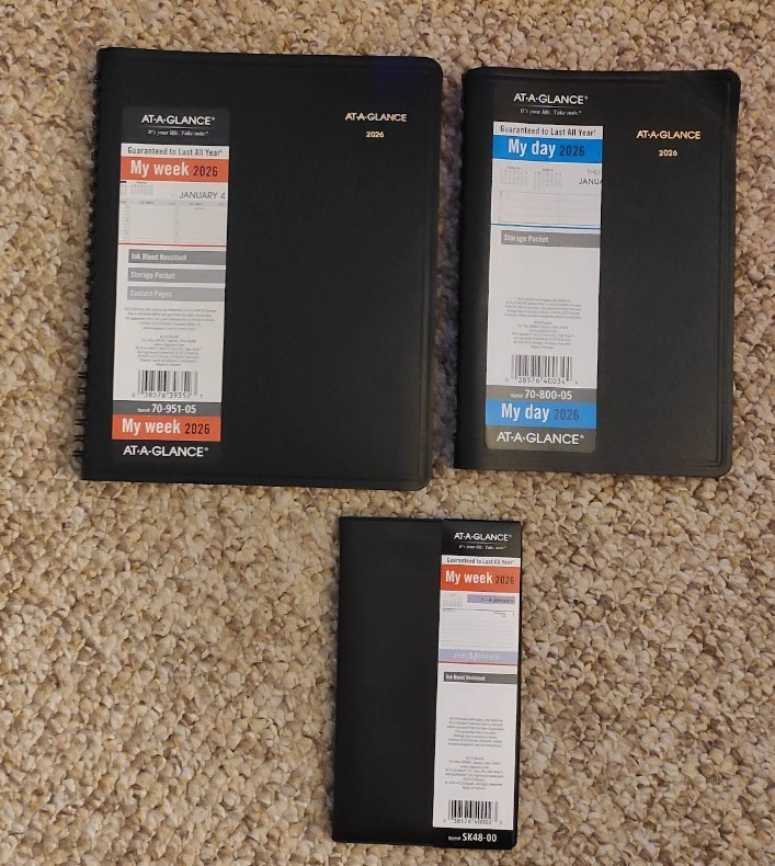 2026 At-A-Glance Weekly Appointment Book Planner LOT , 3 sizes , Black Cover