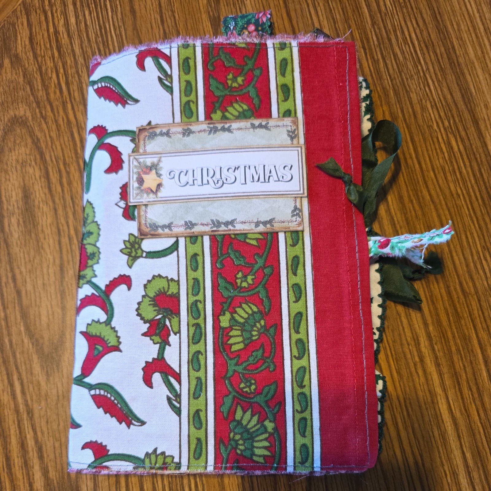 Christmas Junk Journal Fabric Cover 48 Pages