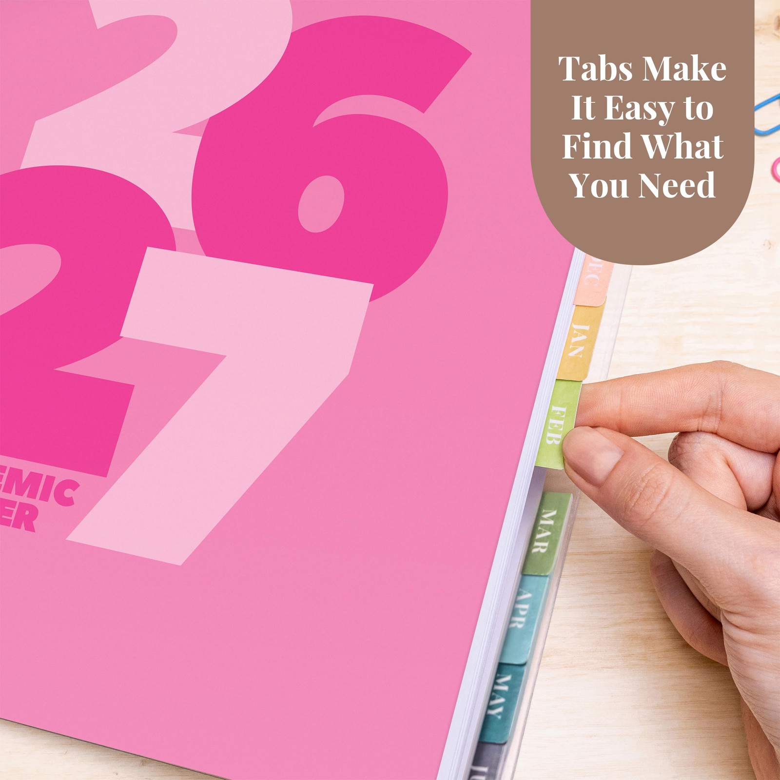 Rileys Academic Planner 2026-2027, (2026 – 2027) 8.5 x 11 Inch, Pink – Chunky