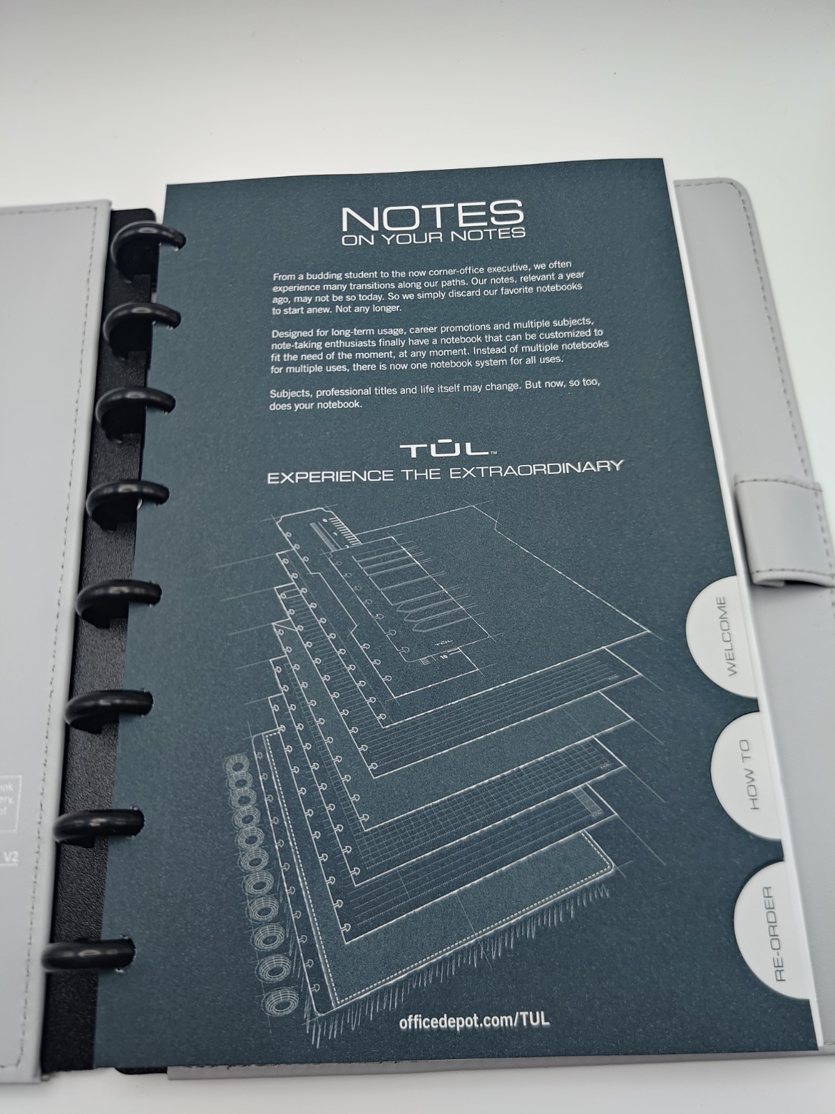 Grey TUL Charging Notebook V2 Now Open Box With Box Wireless Charging