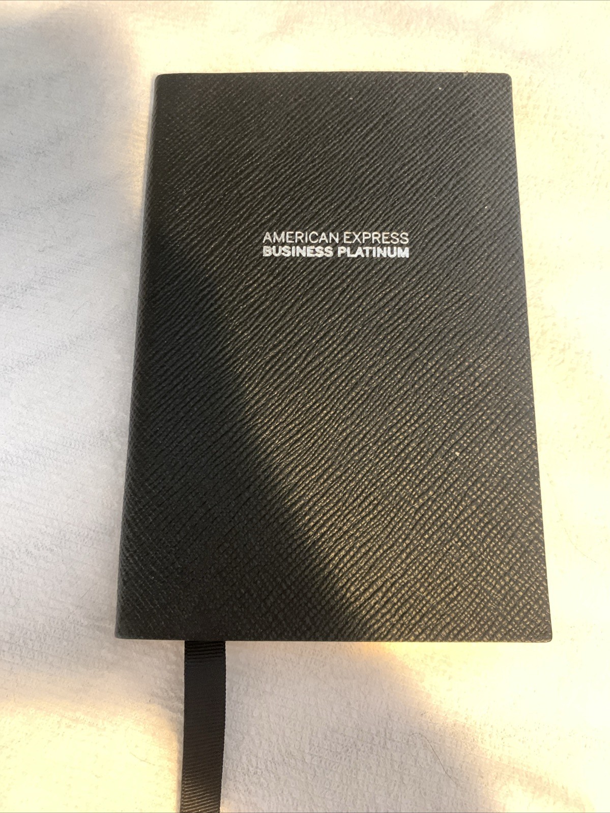 Smythson of Bond Street Featherweight Pocket Notebook AMERICAN EXPRESS PLATINUM