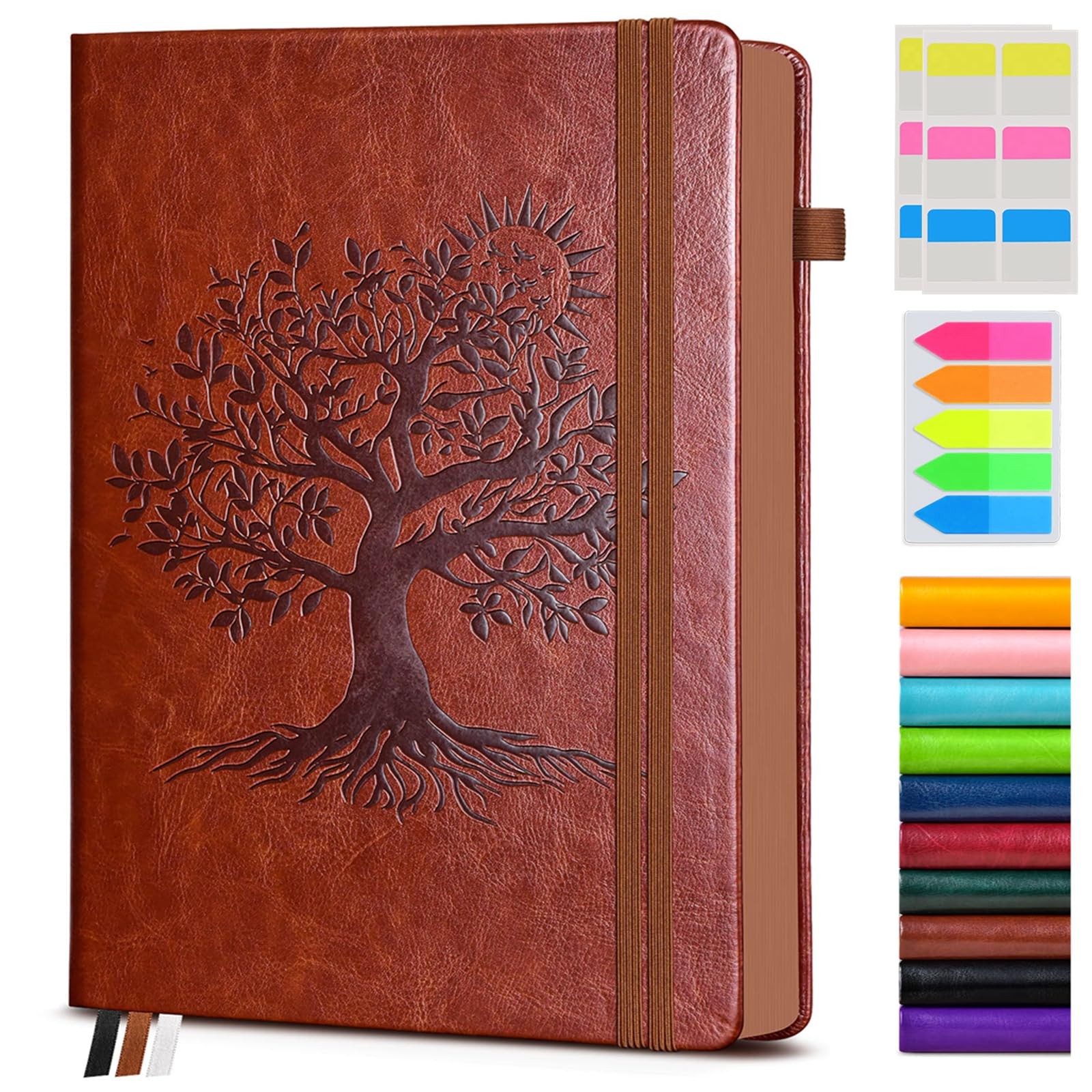 Vintage Leather Journal with 300 Numbered Pages,A4 A4 (8.5in X 11.3in), Brown