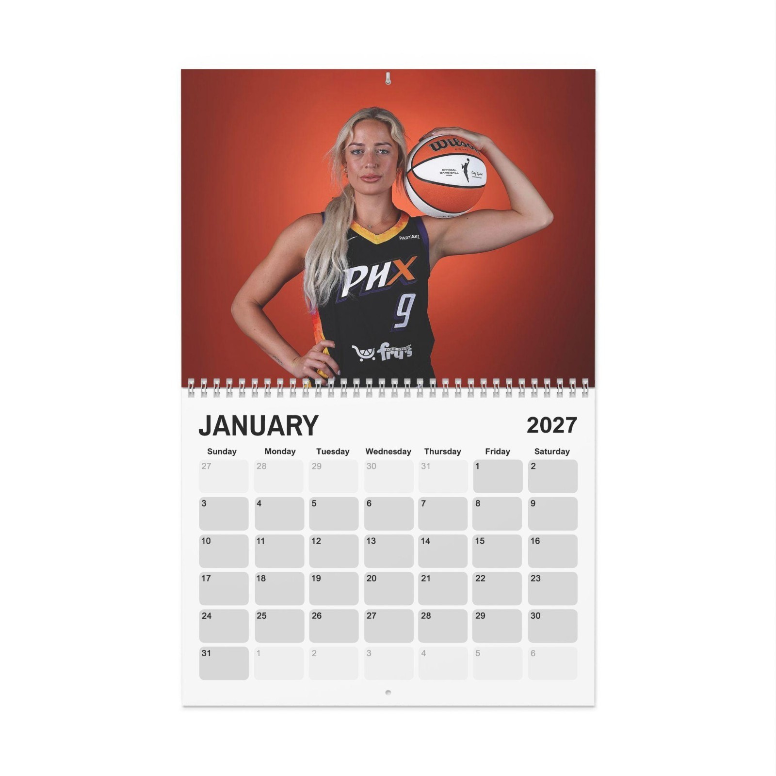 Sophie Cunningham 2026/2027 Wall Calendar | Basketball Fan Monthly Planner Gift