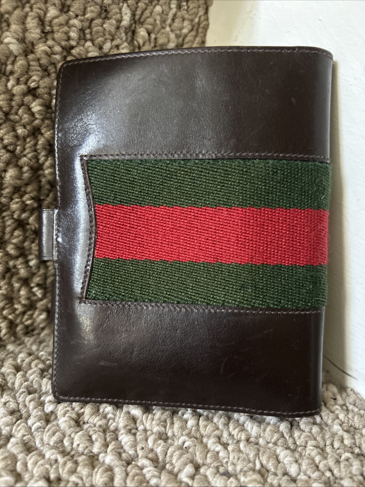 Vintage 1974 Gucci Brown Leather Mini Agenda/Wallet Made In Italy /No Pen