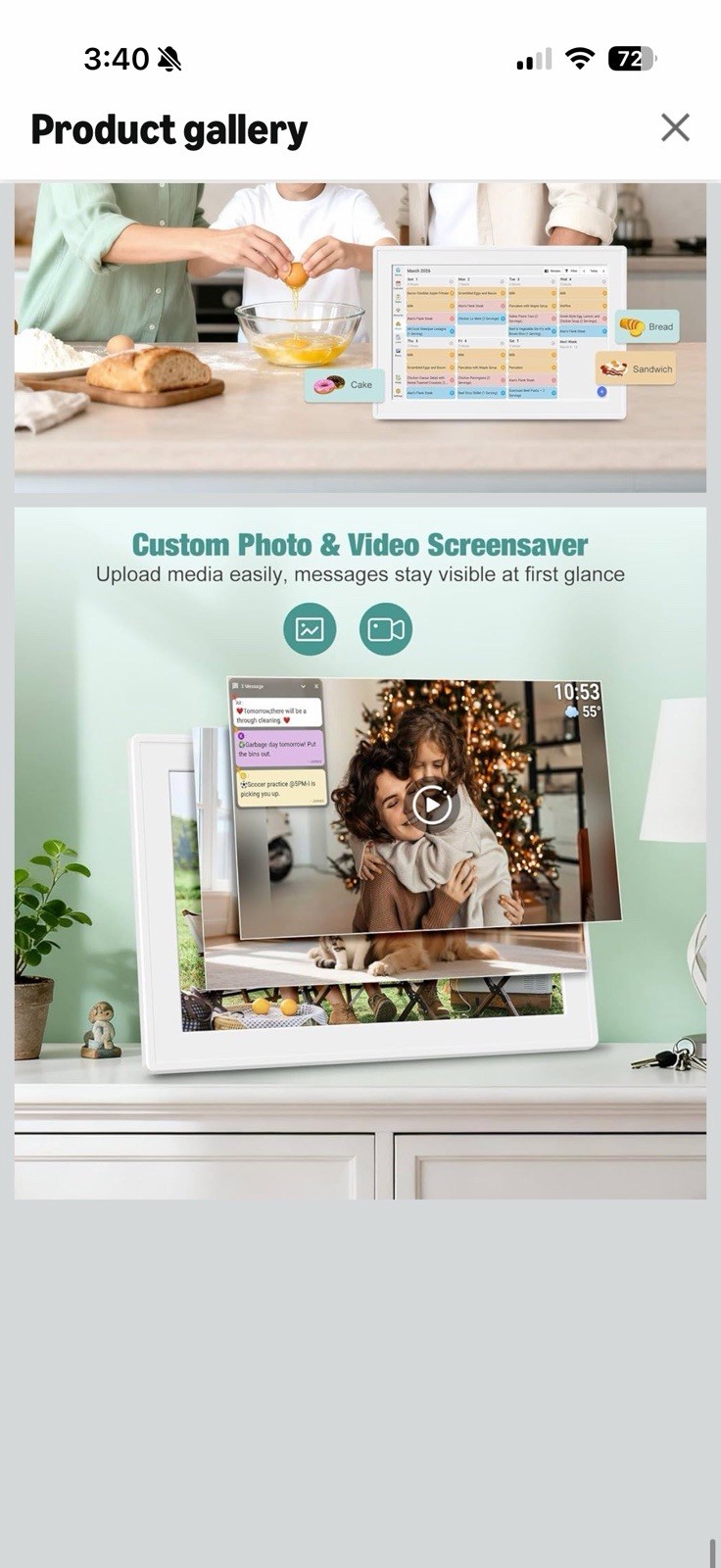 Brand New Smart Digital Family Calendar with 10.1 Inch Touch Screen