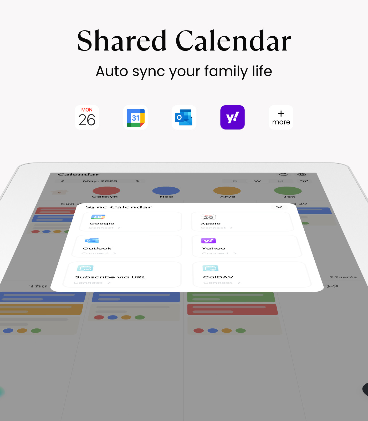 Open-Box Cozyla Digital Calendar+ 2: 15.6” Wall Planner Touch Screen
