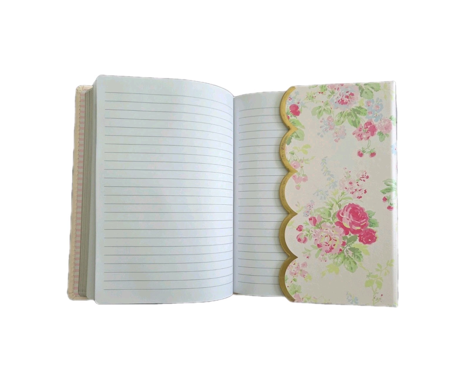 NEW Laura Ashley Flower Soft Peach Pink Flowers Faux Leather Journal Notebook