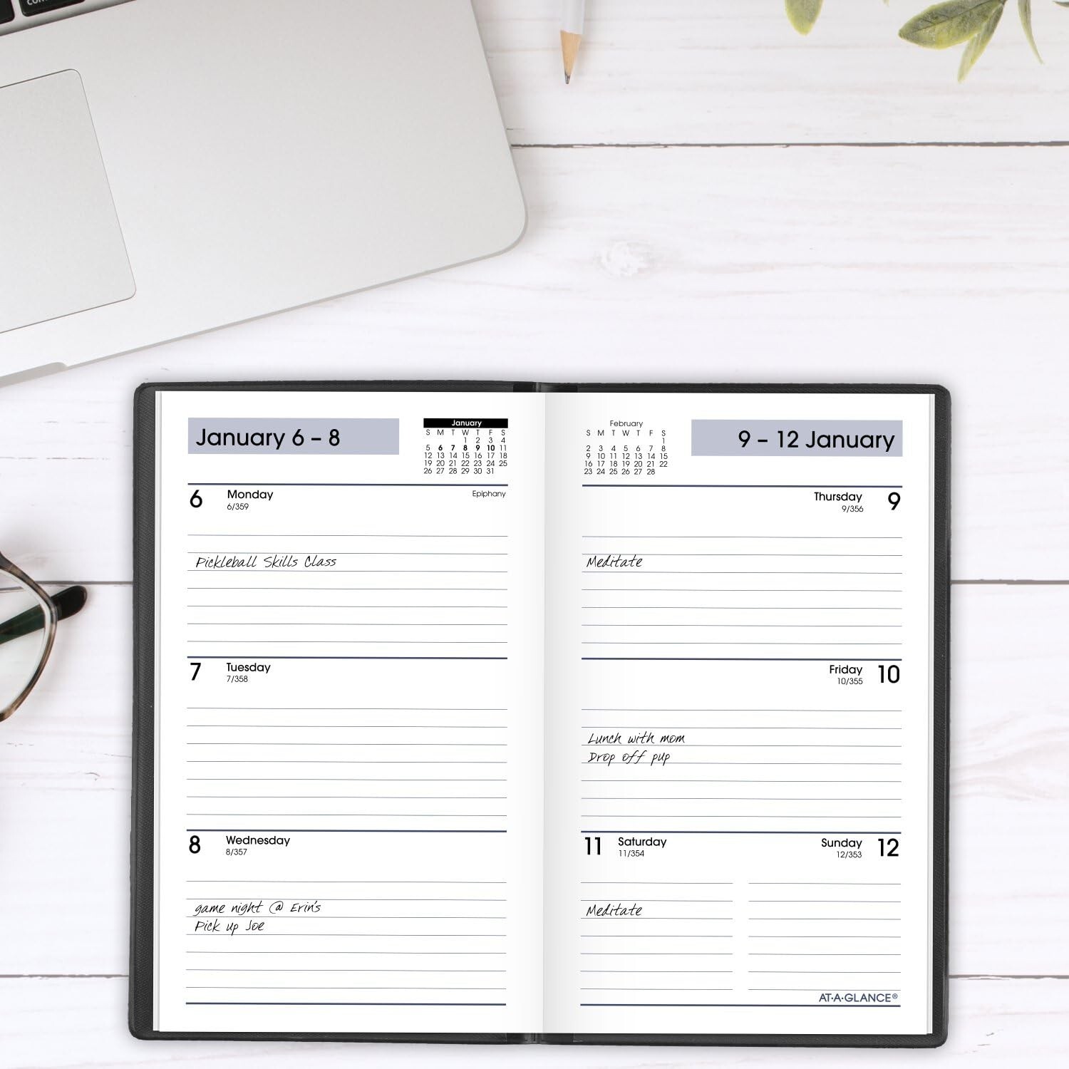 AT-A-GLANCE 2025 Planner, Weekly, 3-1/2″ x 6″, Pocket Size, Open Scheduling, …