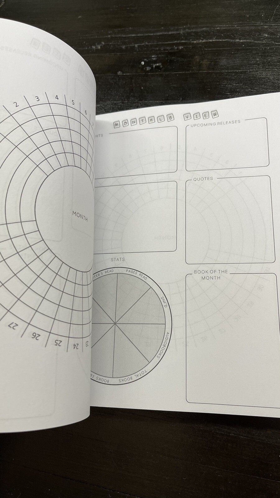 Reading Journal Tracker Moody Cute Dark Aesthetic 200 Pages