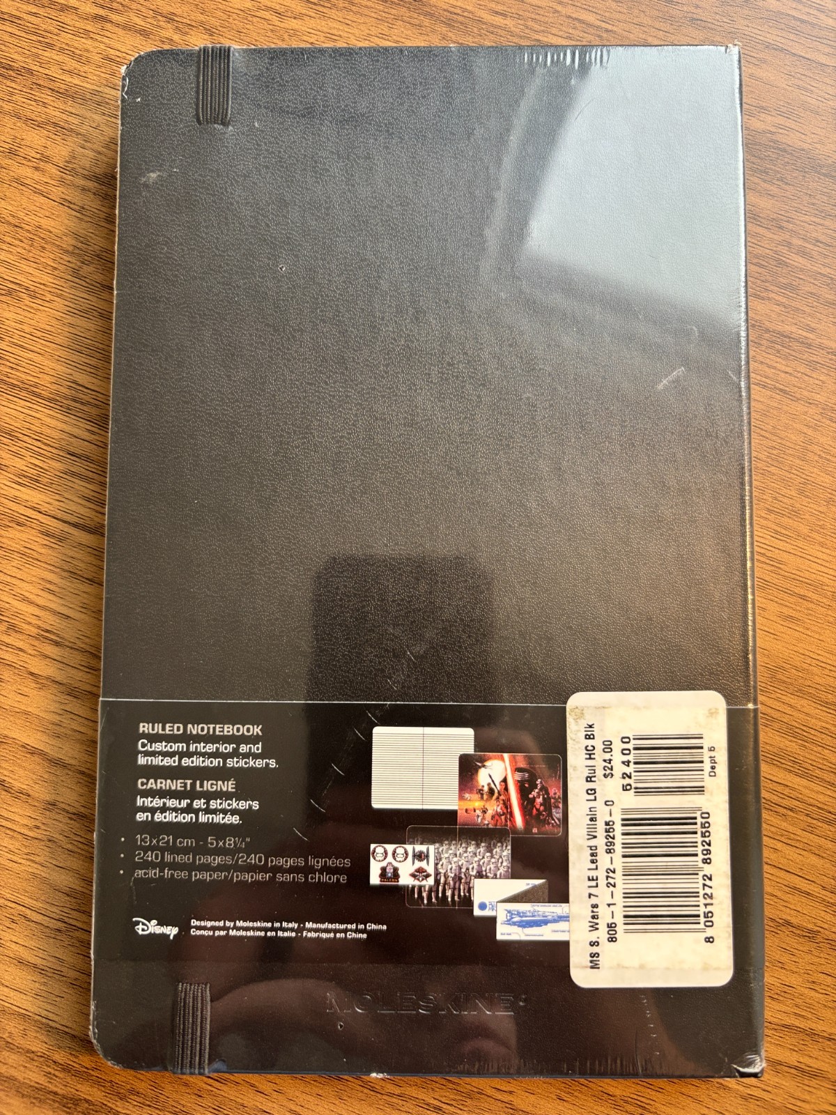 Moleskine Star Wars Limited Edition Notebook Kylo Ren Ruled Notebook NEW SEALED