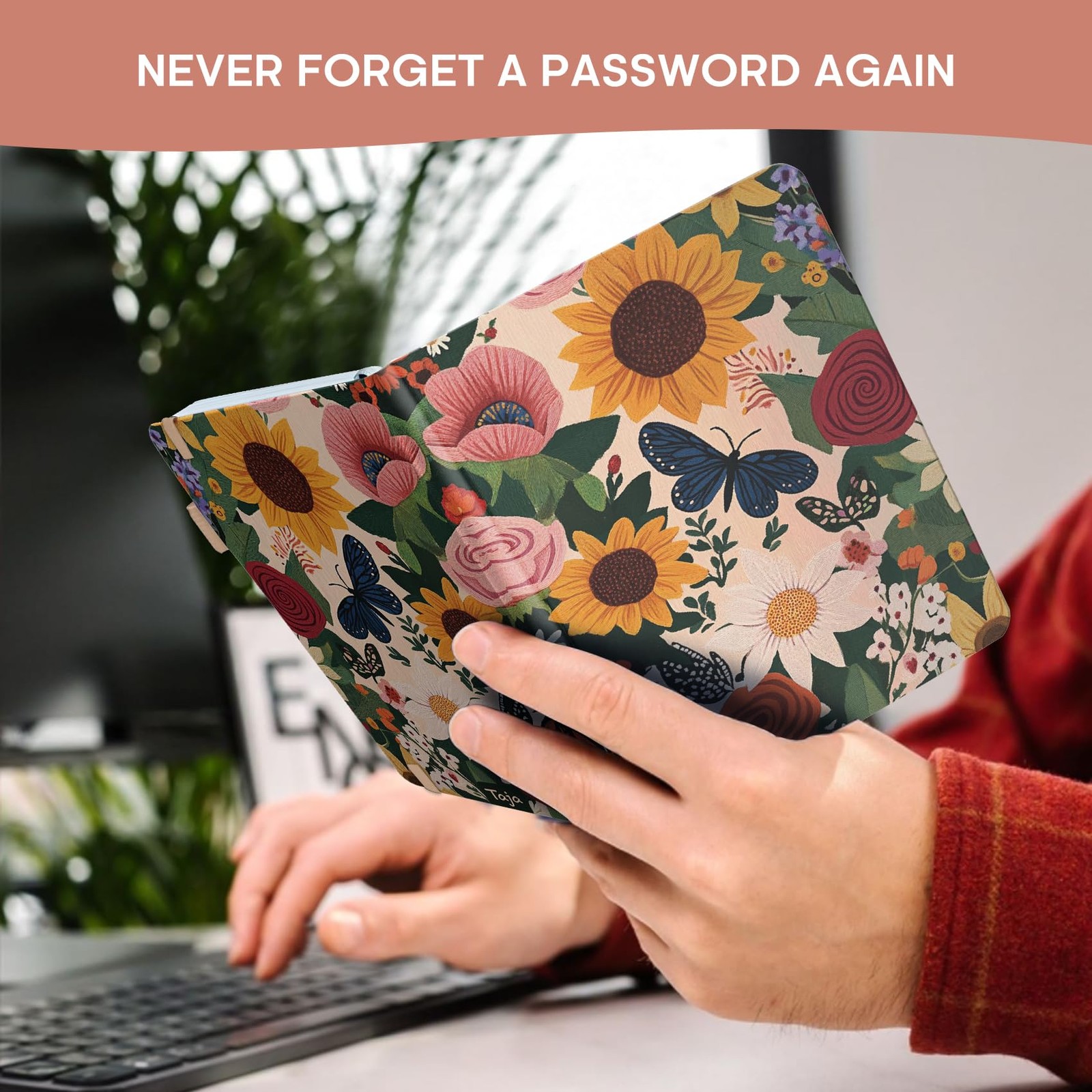 Password Keeper Book with Alphabetical Tabs, Small Password Books for Seniors…