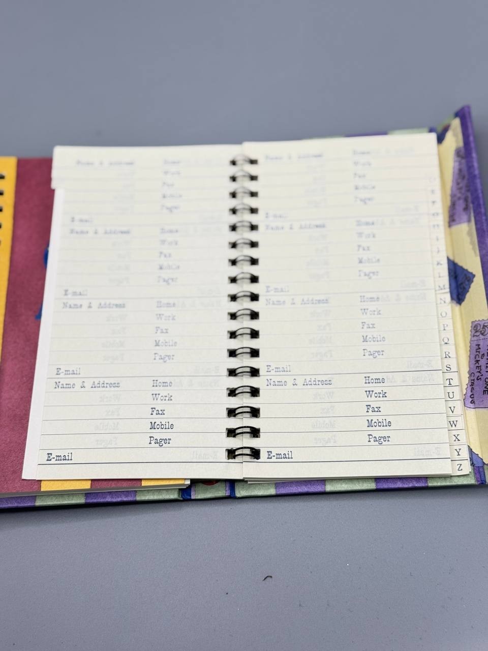 Vintage Disney Minnie Mouse Circus UNUSED Undated Organizer Address Book Planner
