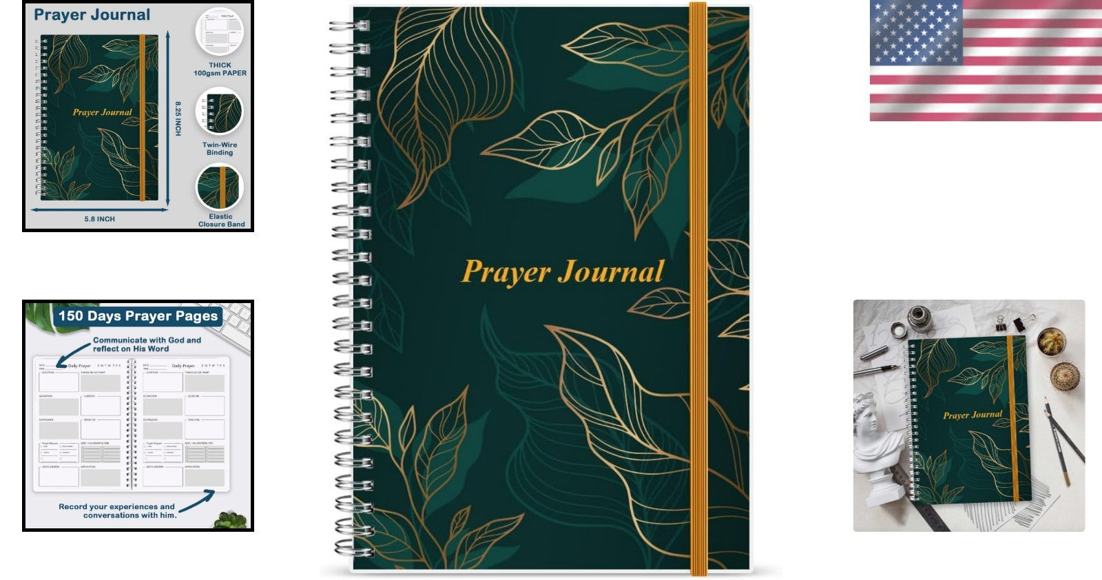 Acid-Free Prayer Journal with Scripture – Mindfulness & Gratitude Focus