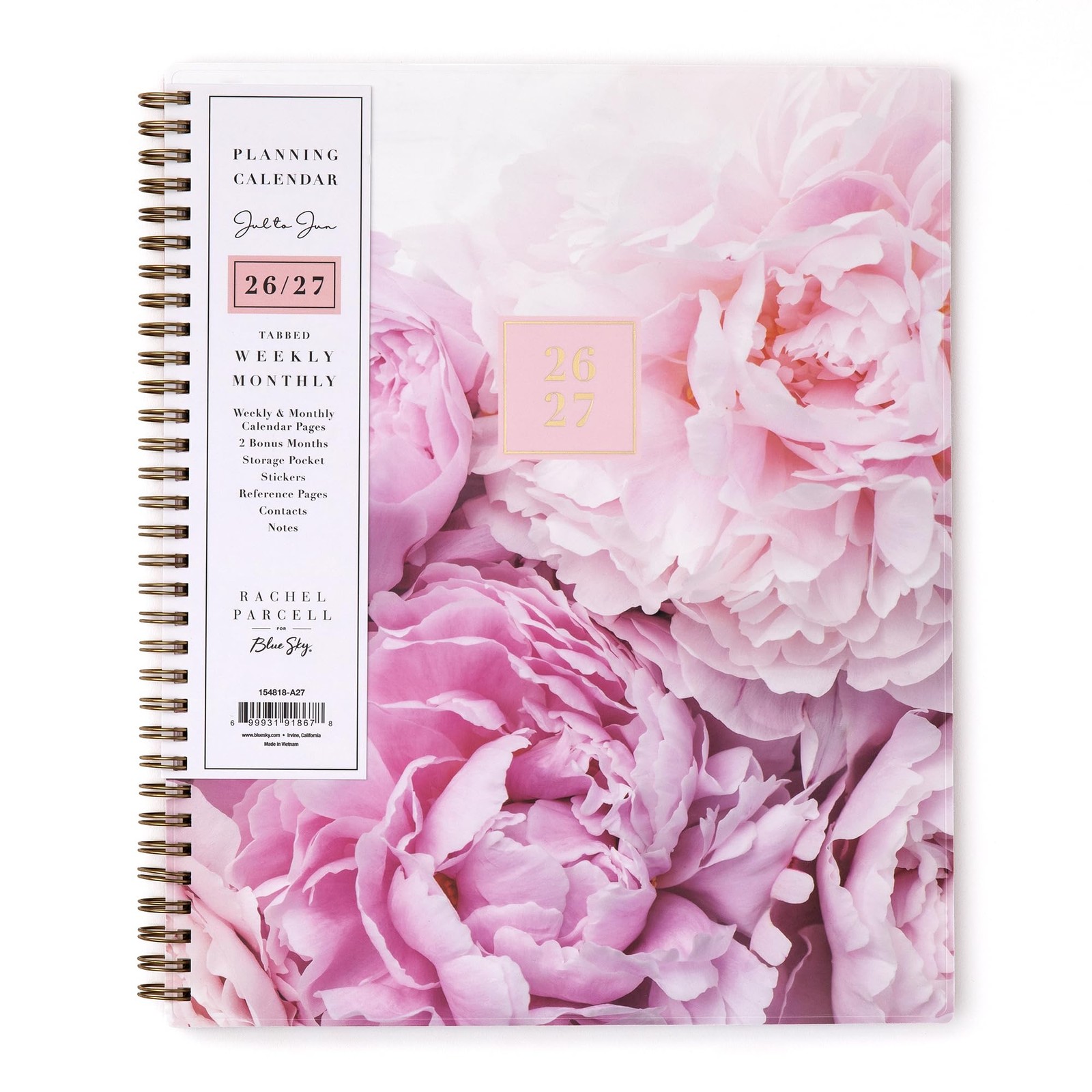 Blue Sky Rachel Parcell 2026-2027 Weekly and Monthly Academic Year Planner Ca…