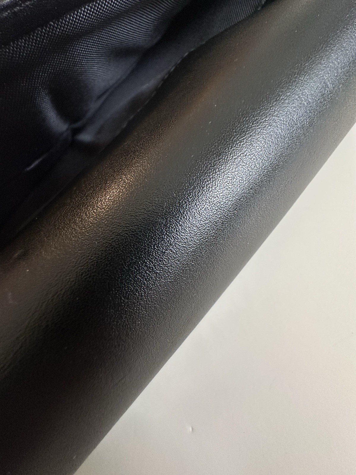 Vtg Franklin Covey Blk Full Grain Leather Planner Organizer 7 Ring Binder Zipper