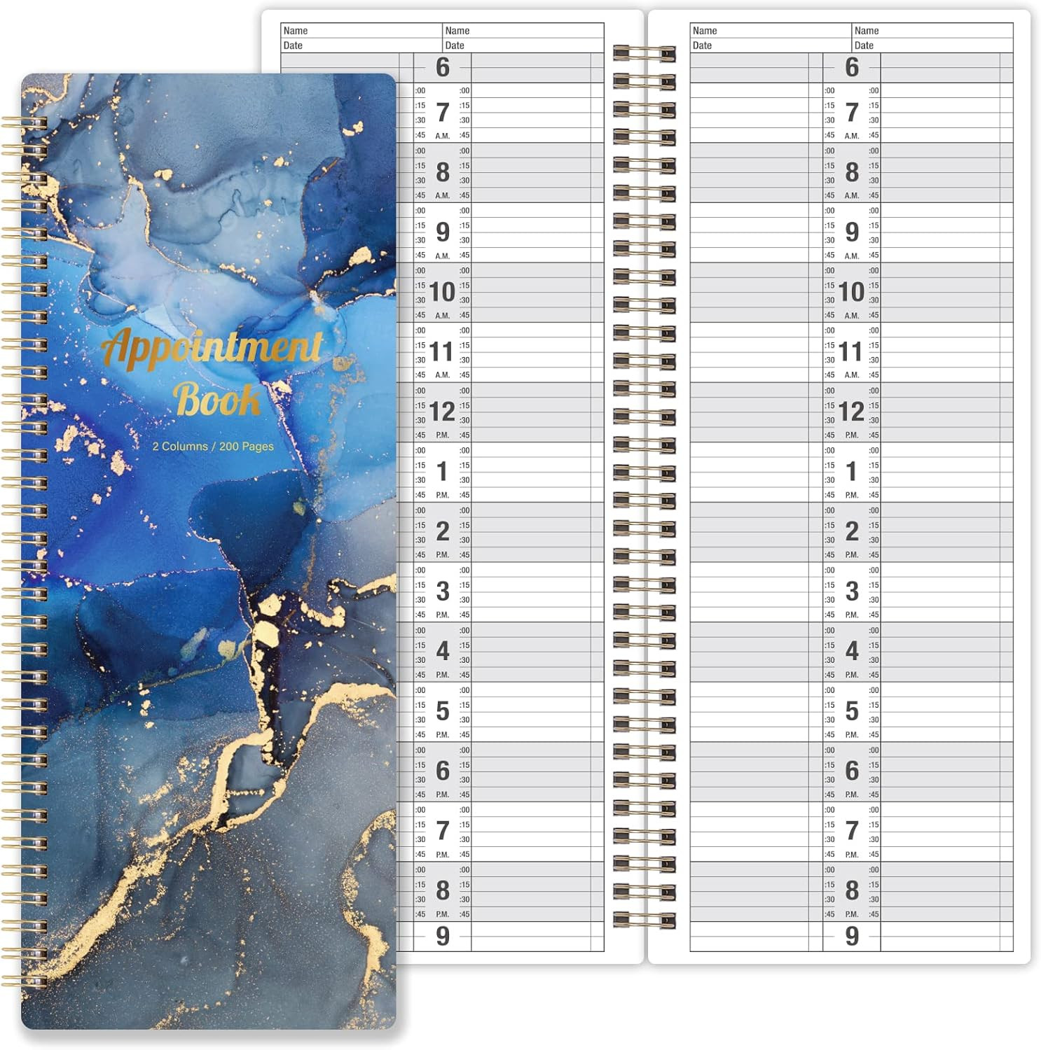 Appointment Book – Salon Appointment Planner, 11.5″ X 4.7″, 2 Columns Undated Pl
