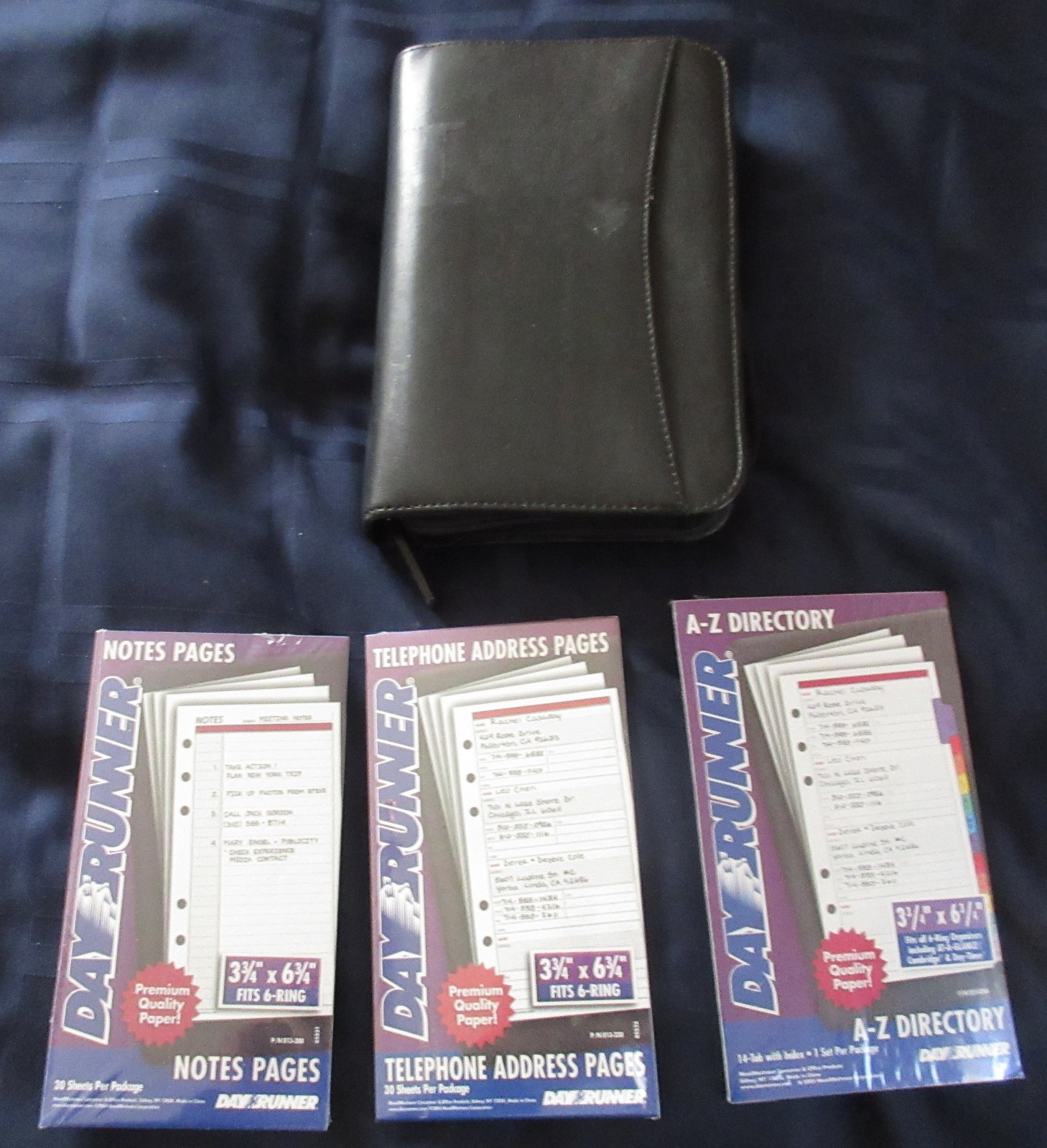 Dayrunner Personal Organizer Running Mate Ed 8×6 Zip Around 6 Ring Black Unused
