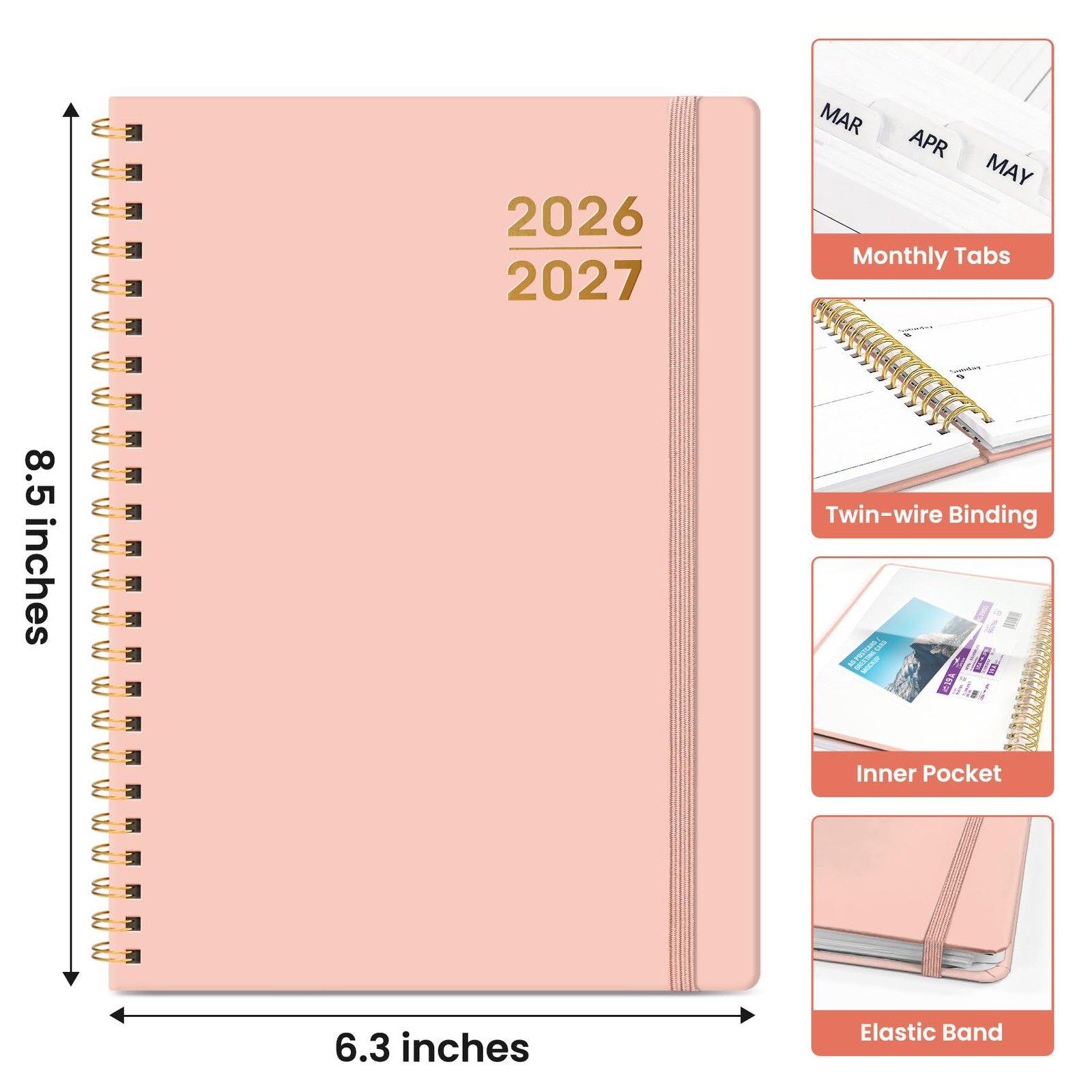 Planner 2026-2027 for Women & Men, Academic Monthly and Weekly Calendar Plann…