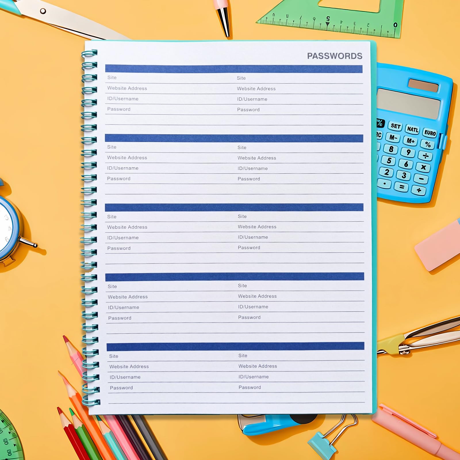 2025-2026 Calendar Planner – 18 Months, Monthly & Daily, Blue, Pocket, 7.6″x10.2