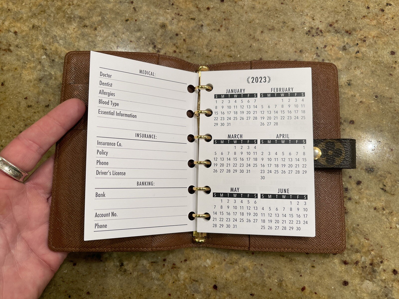 2024 Calendar FITS Louis Vuitton PM Small Agenda: Weekly Organizer+Filler Pages+
