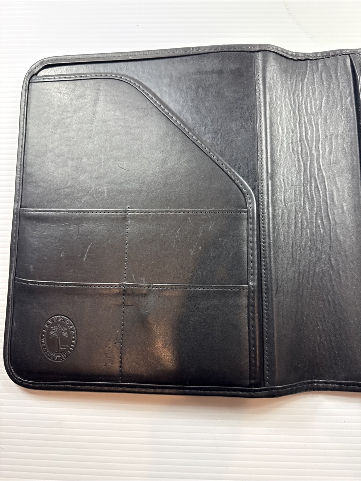 Levenger Leather Pro Folio Letter Size Smooth Black Notebook 13×11”