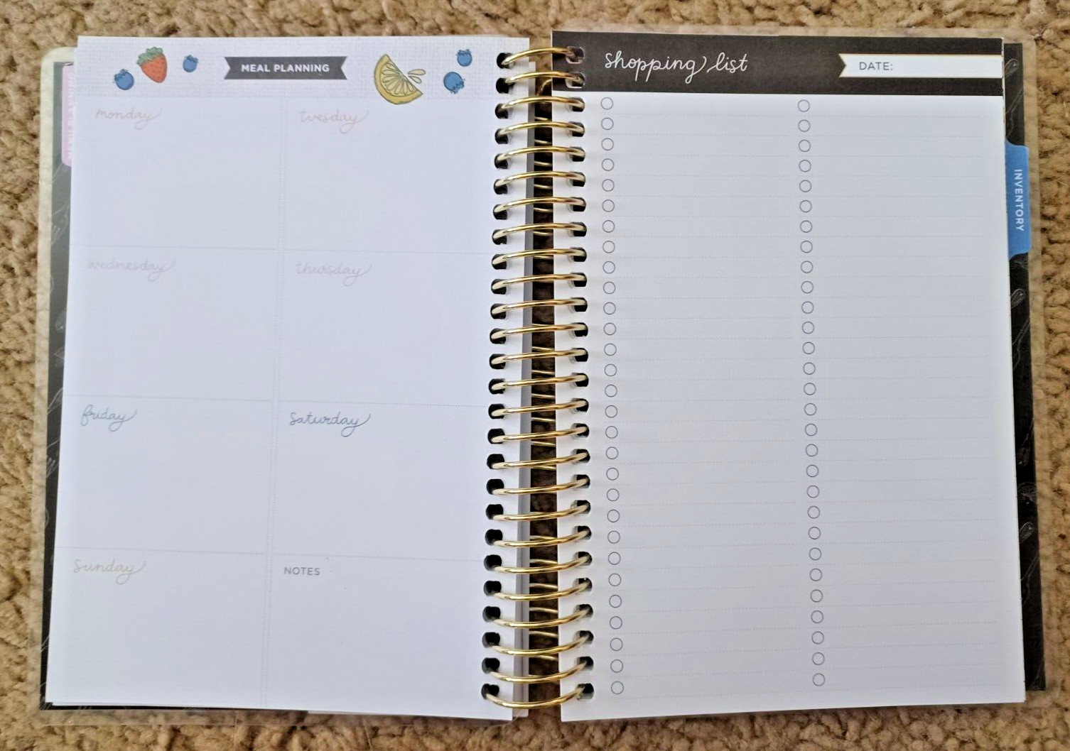🍽 NEW Menu Planner 5×7 Recollections Spiral Book List Pantry Grocery Recipe Org