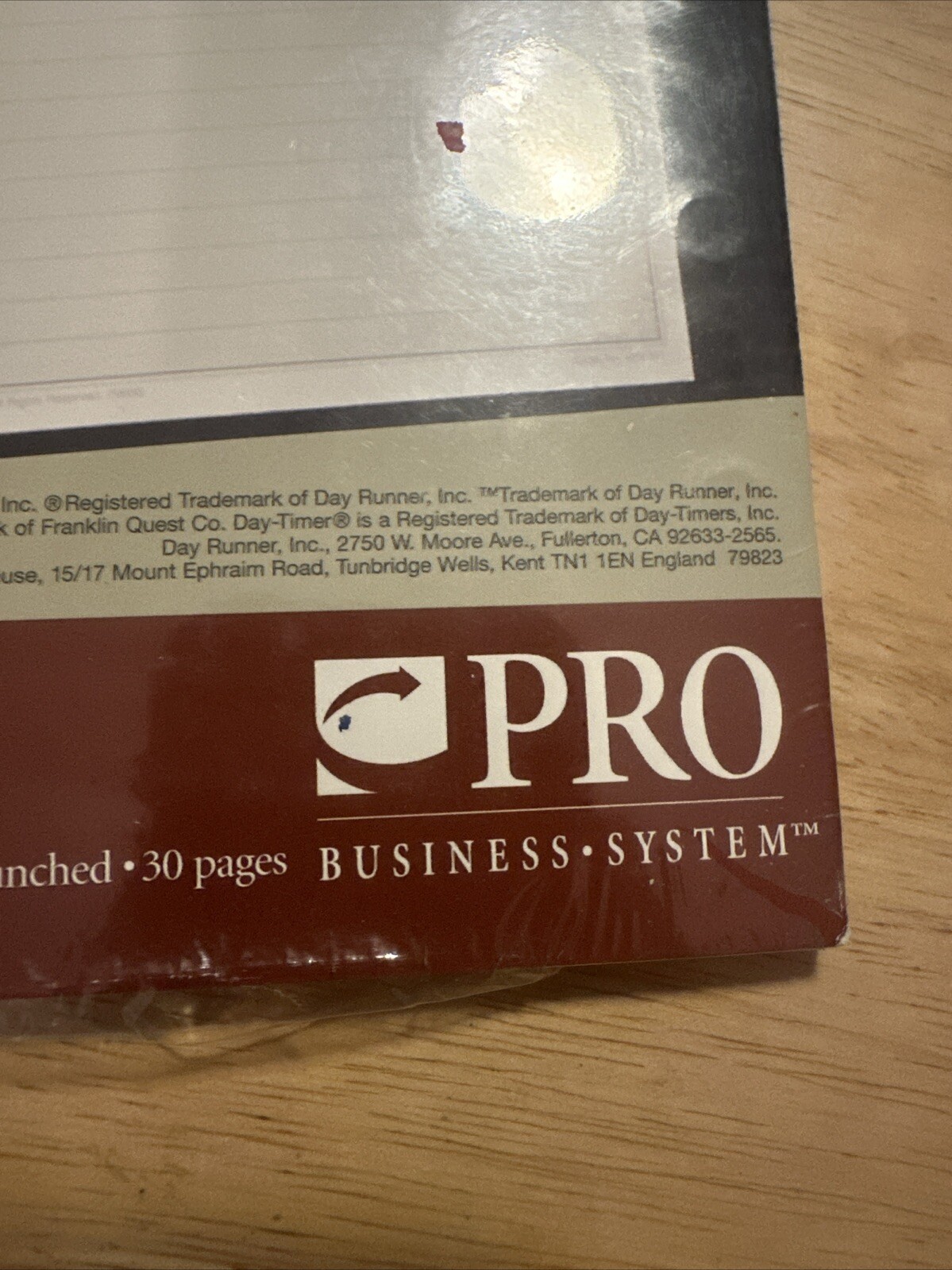 Day Runner Lined Pad 5½” × 8½” 30 Sheets 7 Ring 483-341 Vtg 1994 NIP Pro System