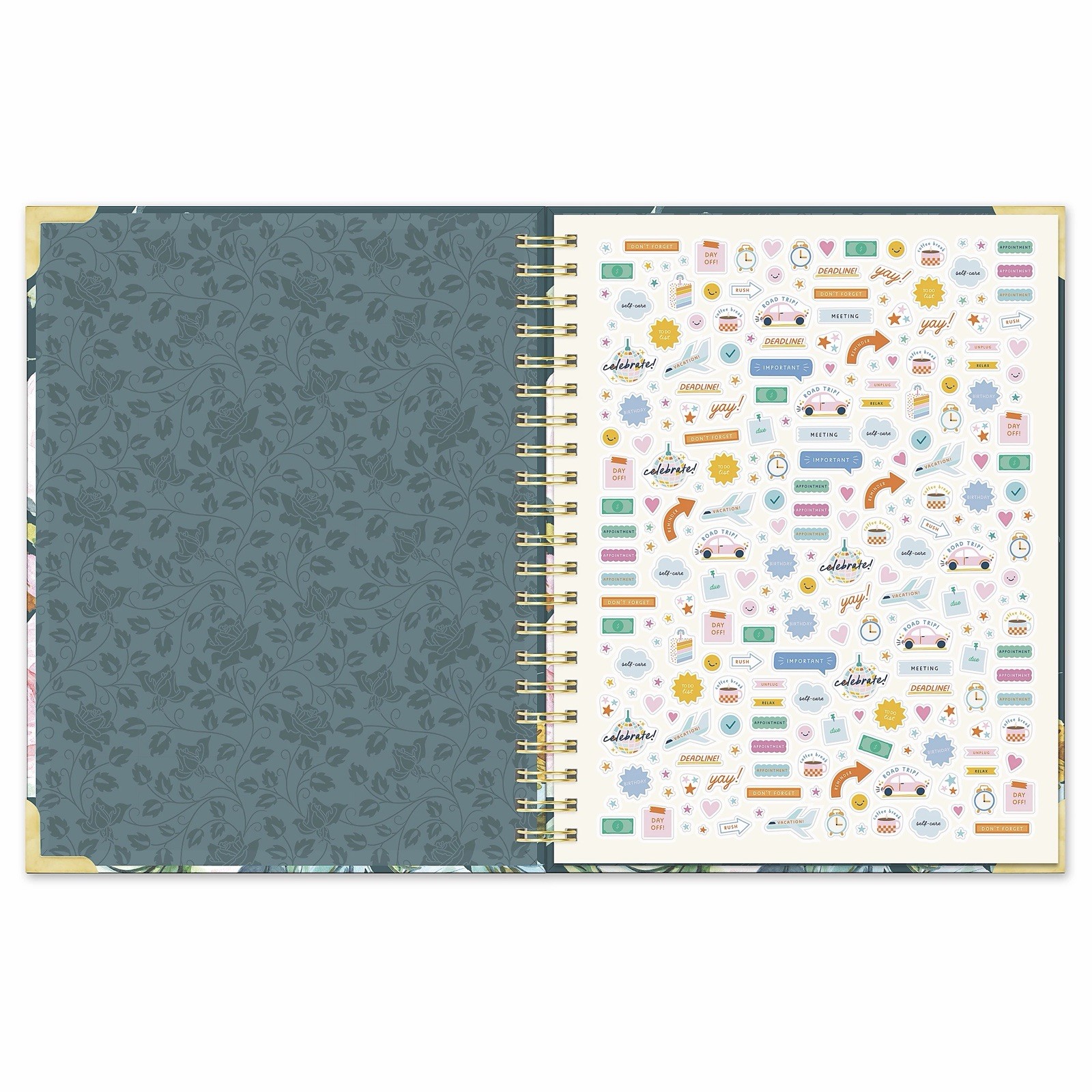 2026 Bella Flora Planner 11×9 Weekly Monthly Spiral Agenda
