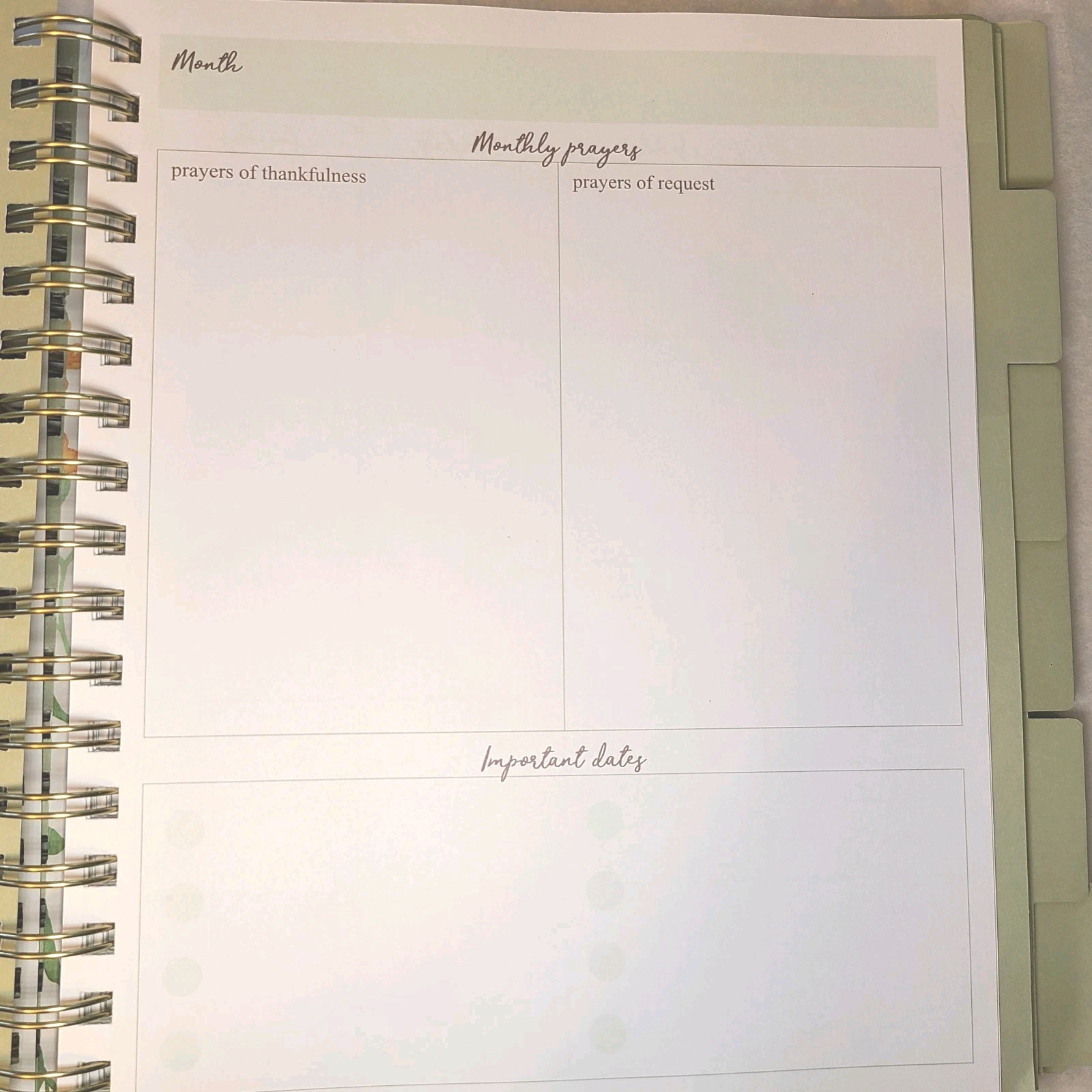 12 Month Undated Religious Planner