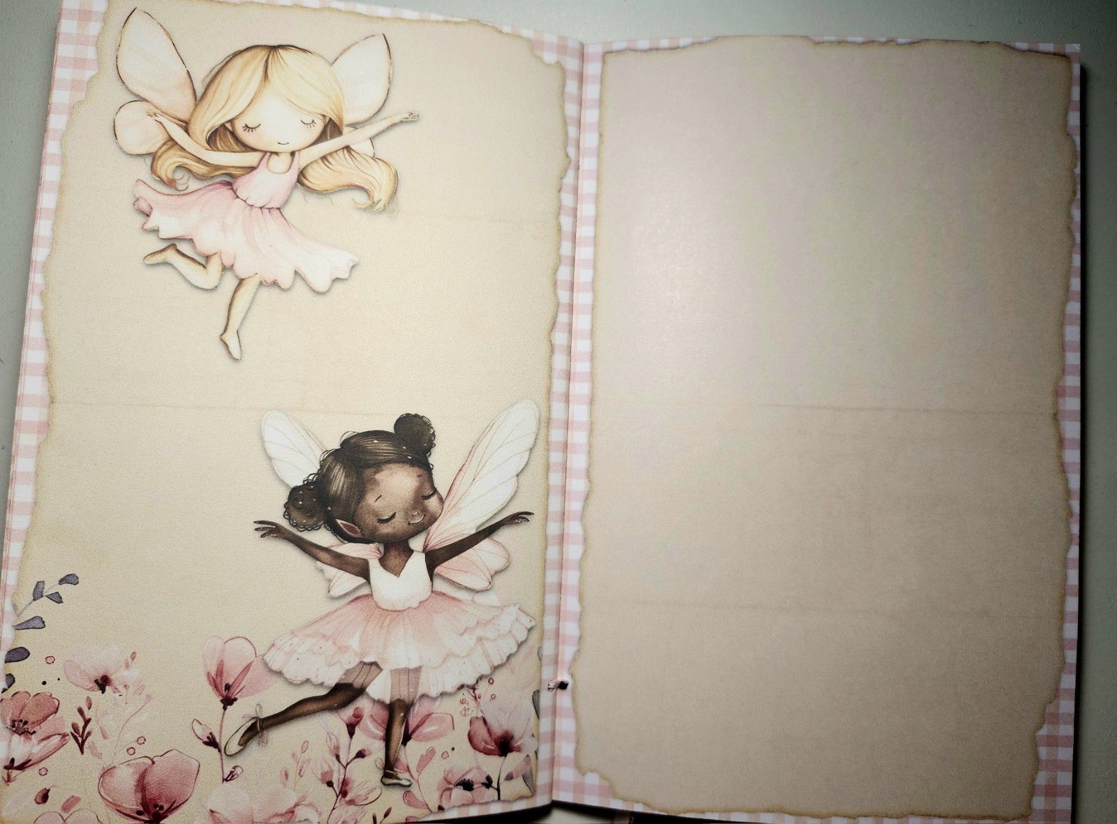 Junk Journal Booklet “UNICORNS & FAIRIES” Handmade Lg 8.5″x5.5″ 40pgs