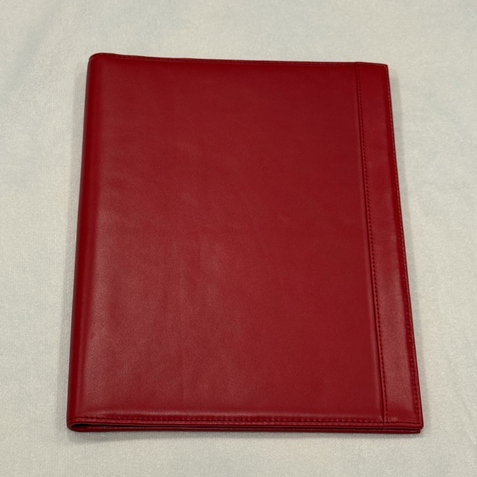 Levenger Executive Padfolio Tyler Folio Red Smooth Leather 10x12x1”