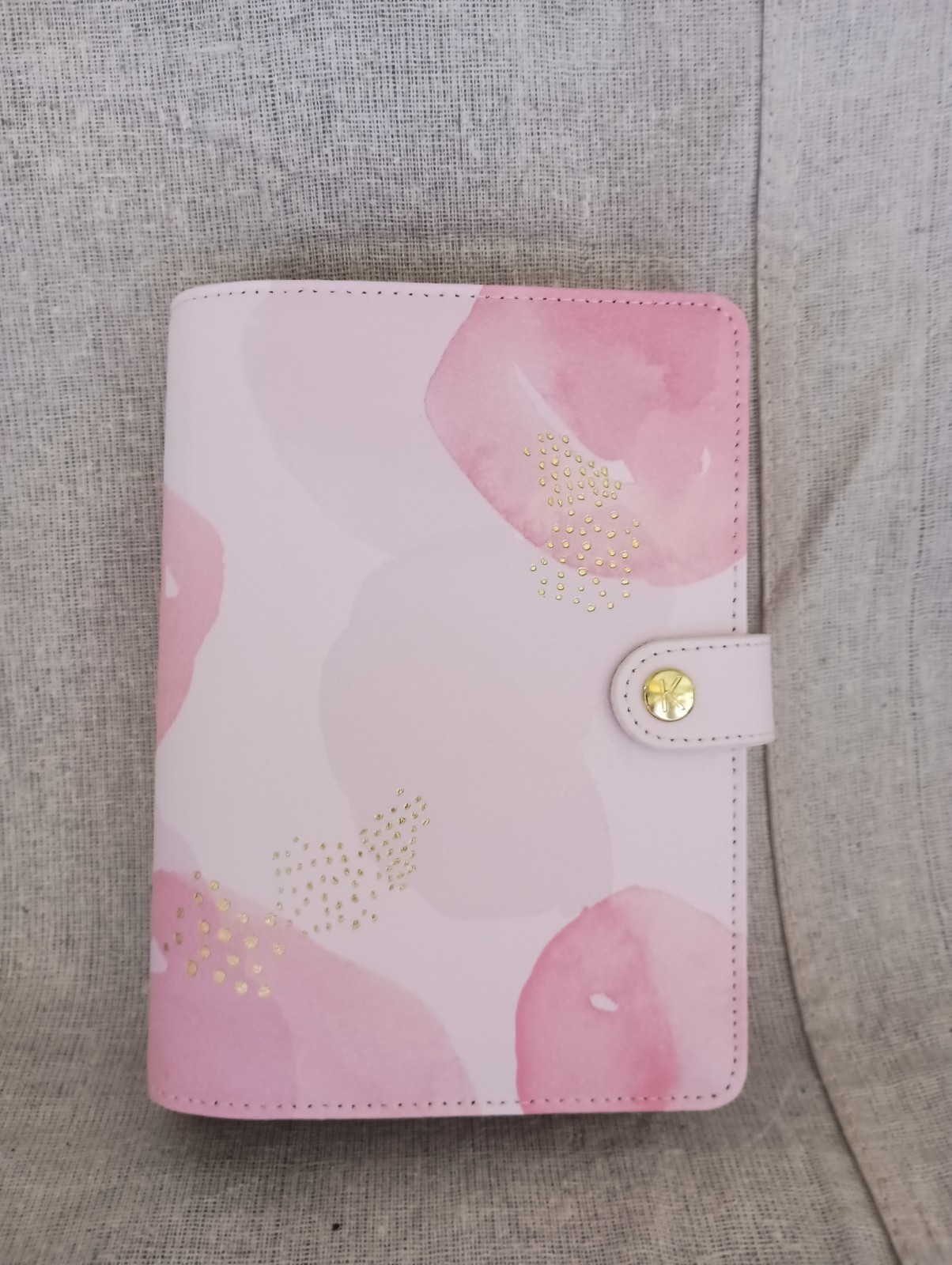 NIB Kikki K Pink Gold Rose Leather Personal Planner Notebook Calendar