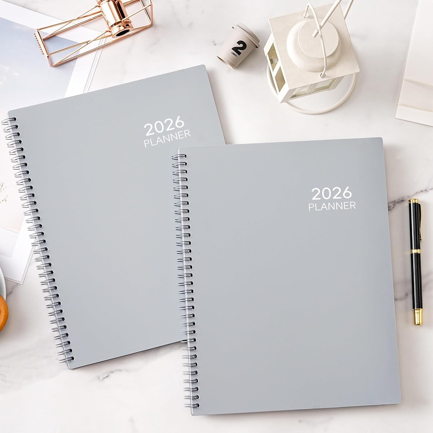 Spiral Bound 2026 Planner: 9″ x 11″ Monthly & Weekly Layout with Tabbed Sections