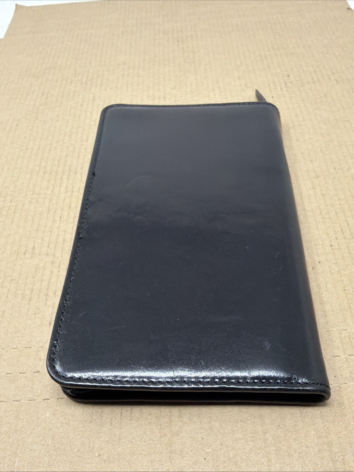 Vintage Wallet Organizer Leather Black Made In USA