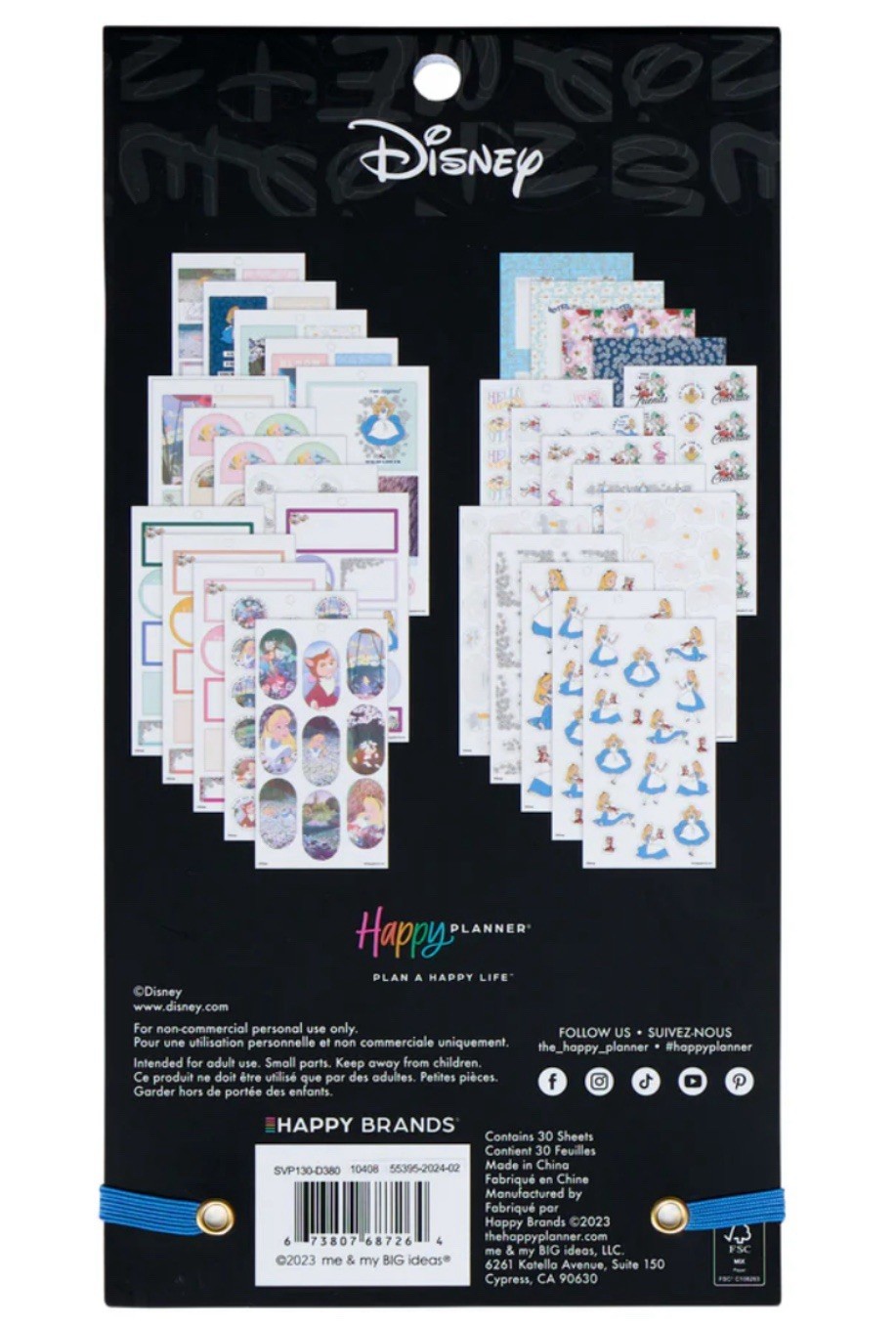 Happy Planner Disney Alice in Wonderland Curious BIG VALUE PACK STICKER BOOK NEW