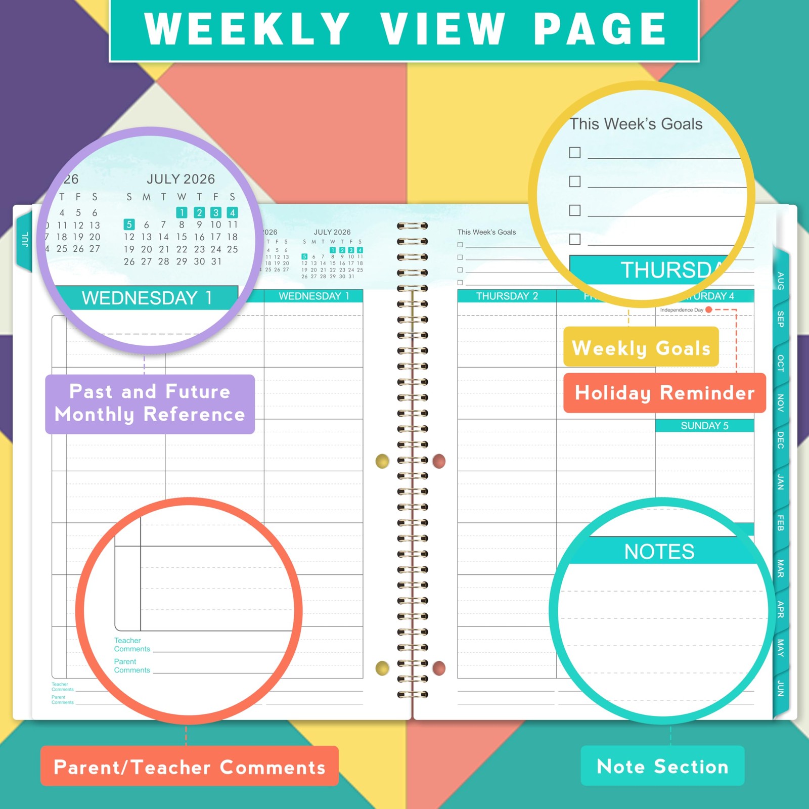 Student Planner 2026-2027 – School from Jul 2026 – 9″ × 11″