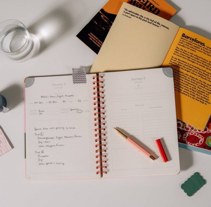 Papier 150pg Guided Notebook 9.84”*7.48“ Travel Journel The Sunset