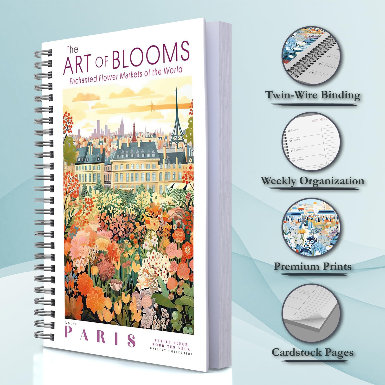 The Art of Blooms 2026 Weekly & 6 inches by 9 inches,